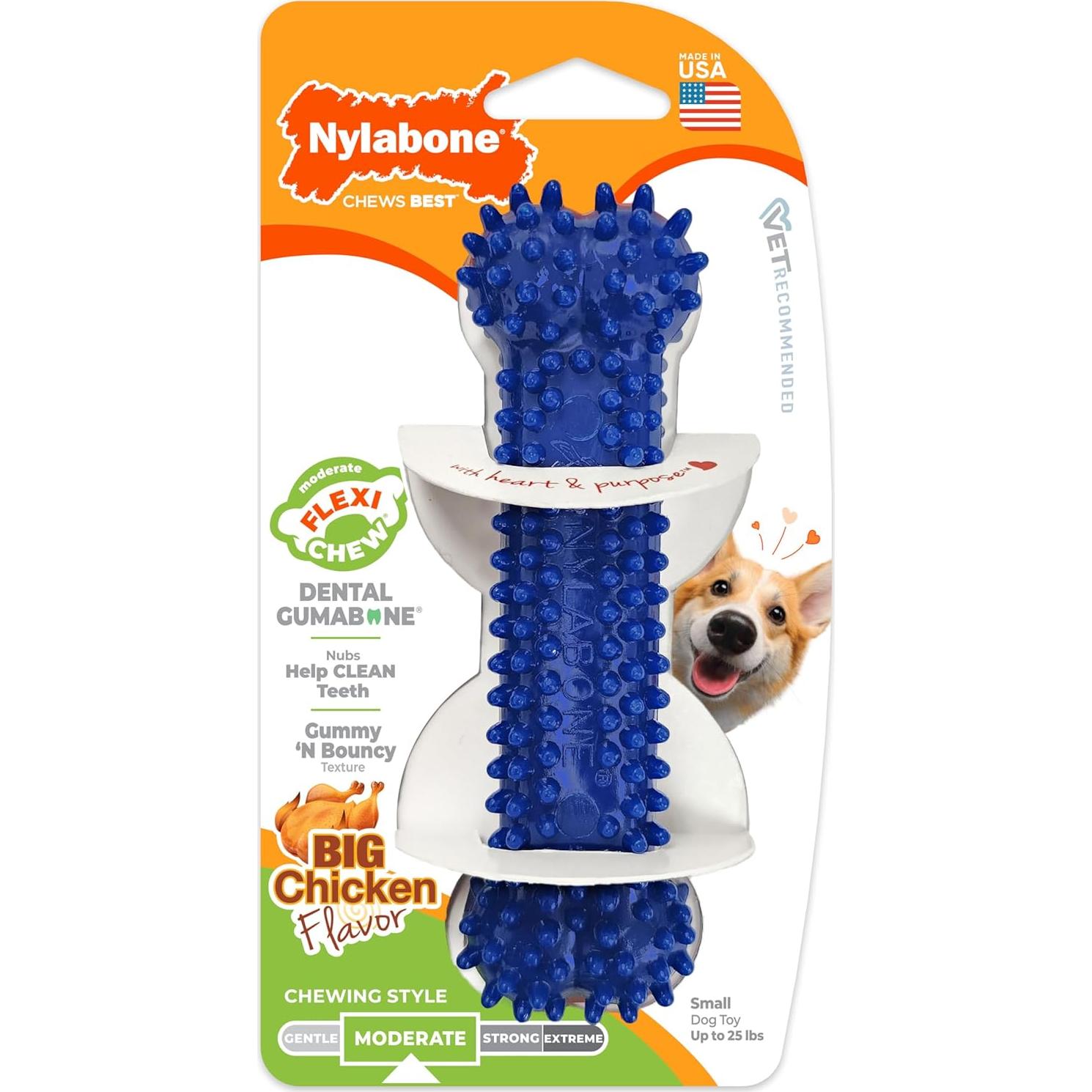 Juguete Dental Nylabone Flexi Chew Pequeño Sabor Pollo