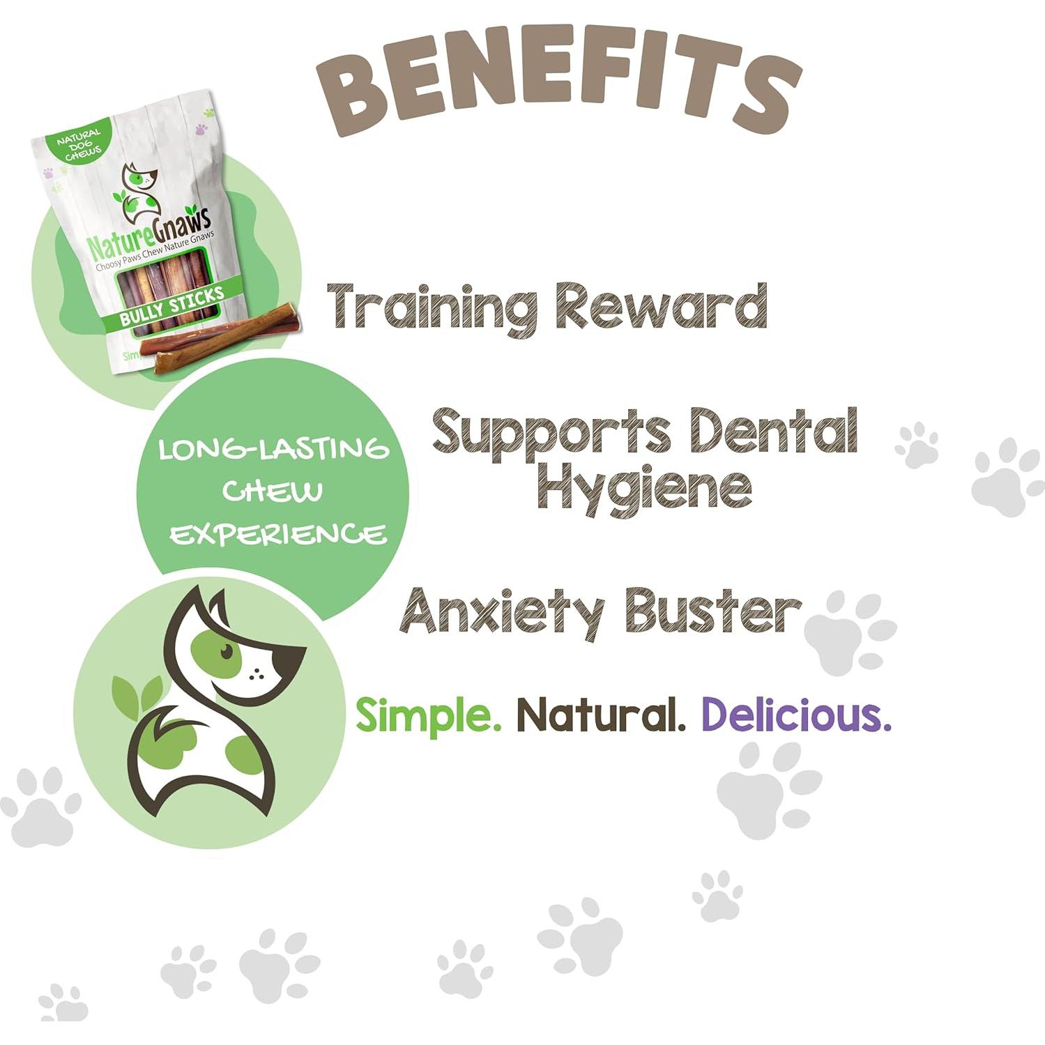 Palitos de Bully Nature Gnaws 227g - Carne de Res Natural