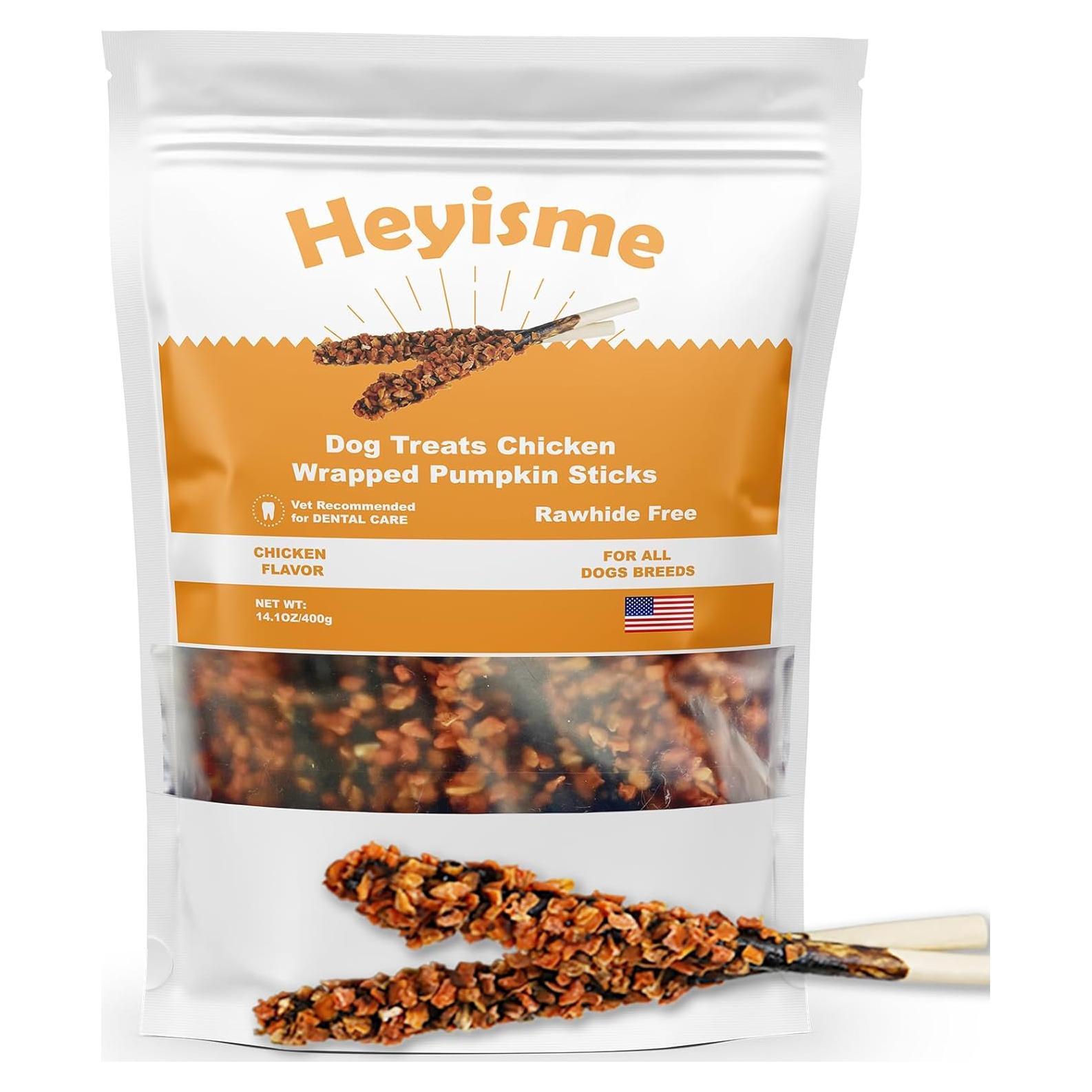 Golosinas Dentales para Perros HEYISME Pollo y Calabaza 400g