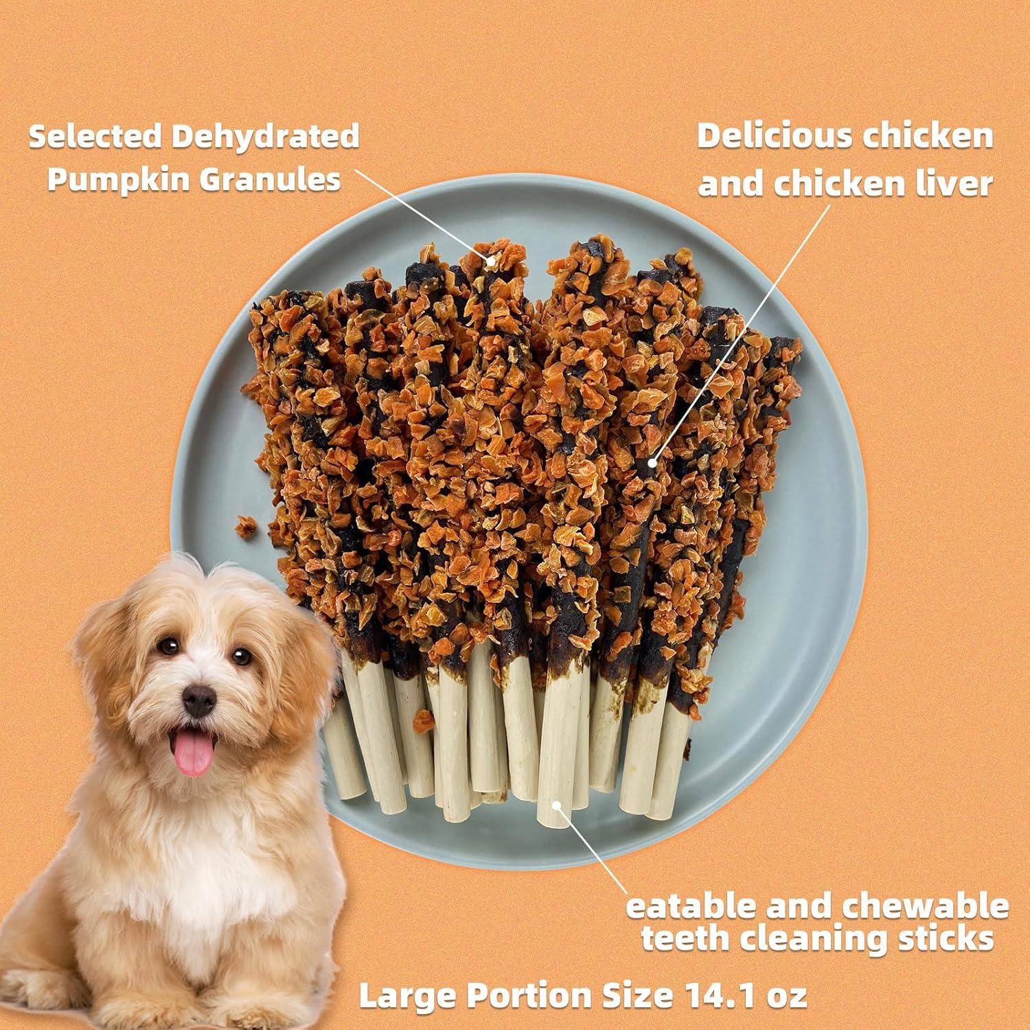 Golosinas Dentales para Perros HEYISME Pollo y Calabaza 400g