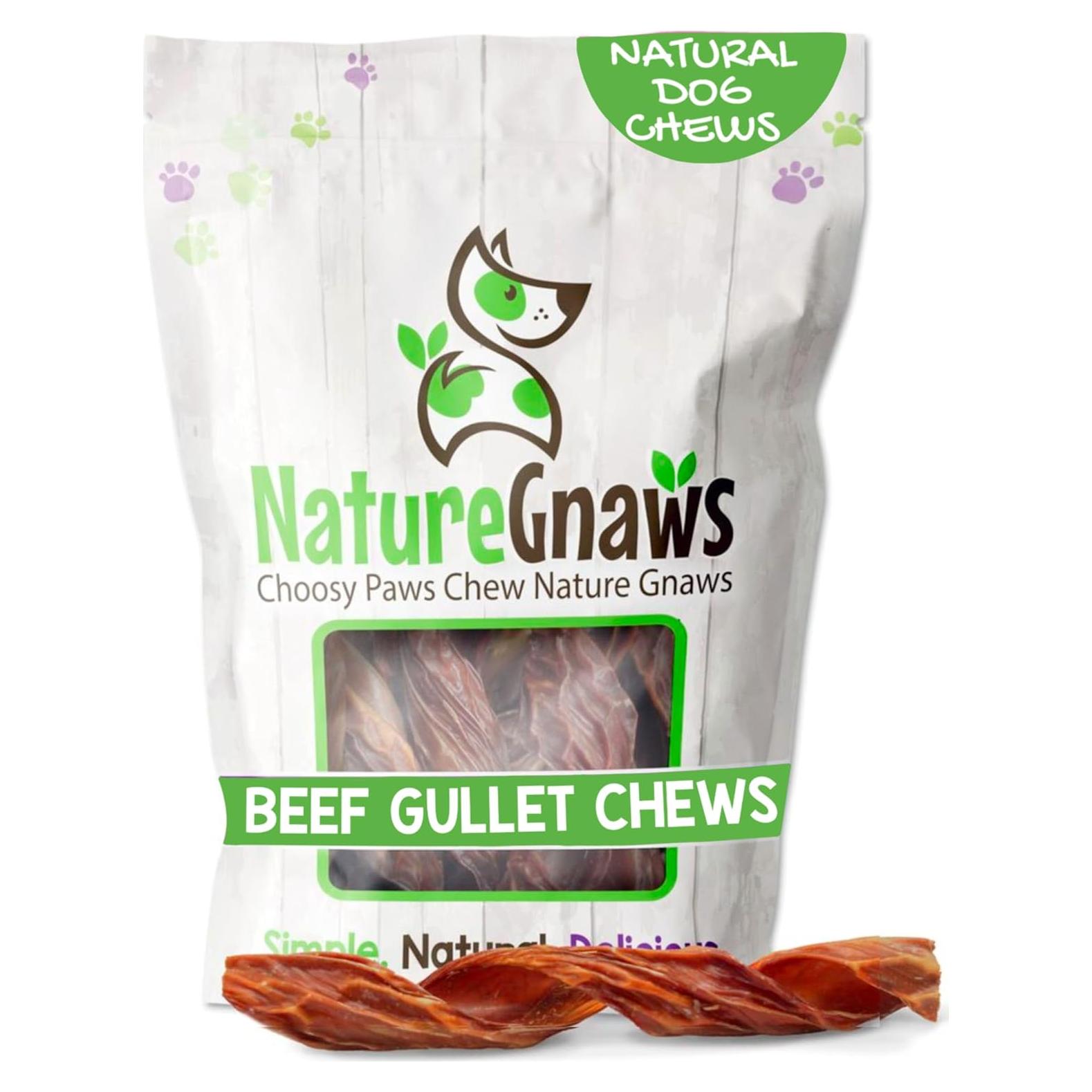 Masticables Naturales para Perros Nature Gnaws Gullet de Res 6 Unidades