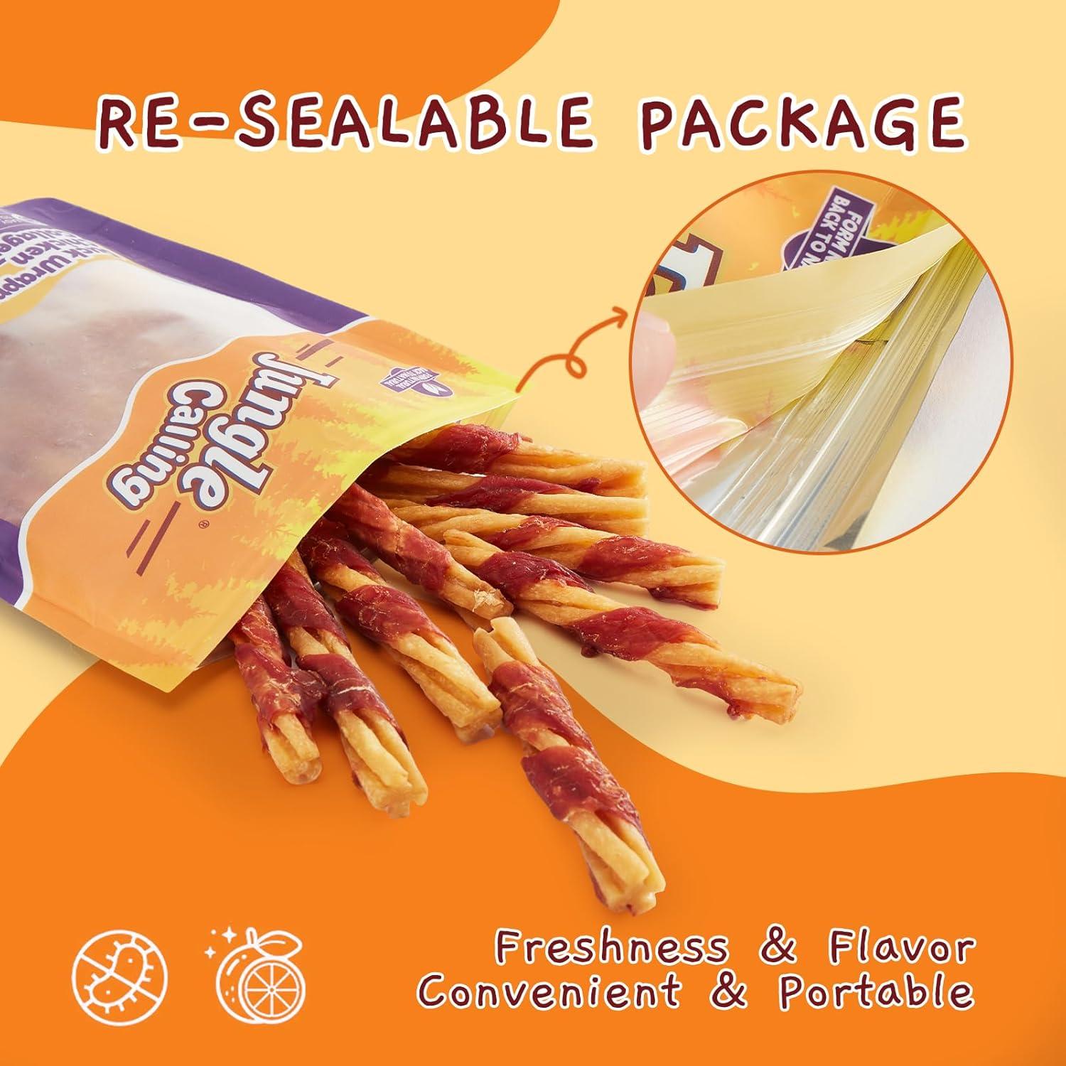 Galletas para Perros Jungle Calling, Palitos de Colágeno Pato y Pollo 400g