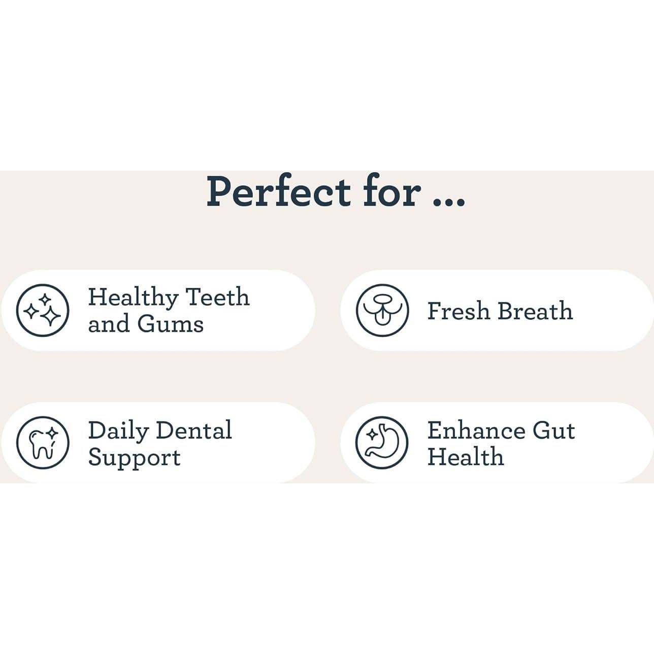 Kradle Dental Chews para Perros - 75 Masticables Suaves