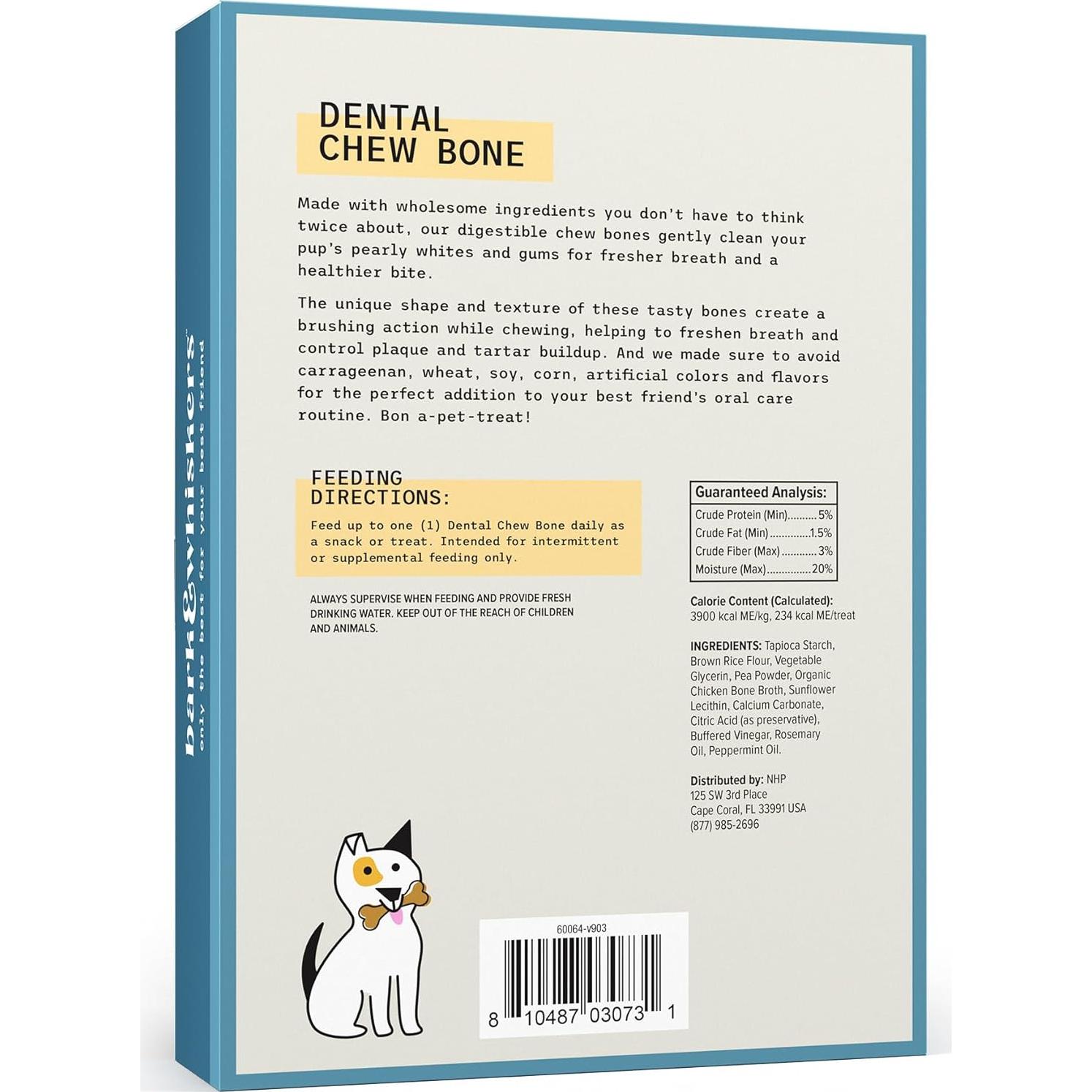 Huesos Masticables Dentales para Perros Dr. Mercola Grande 12 Pzas