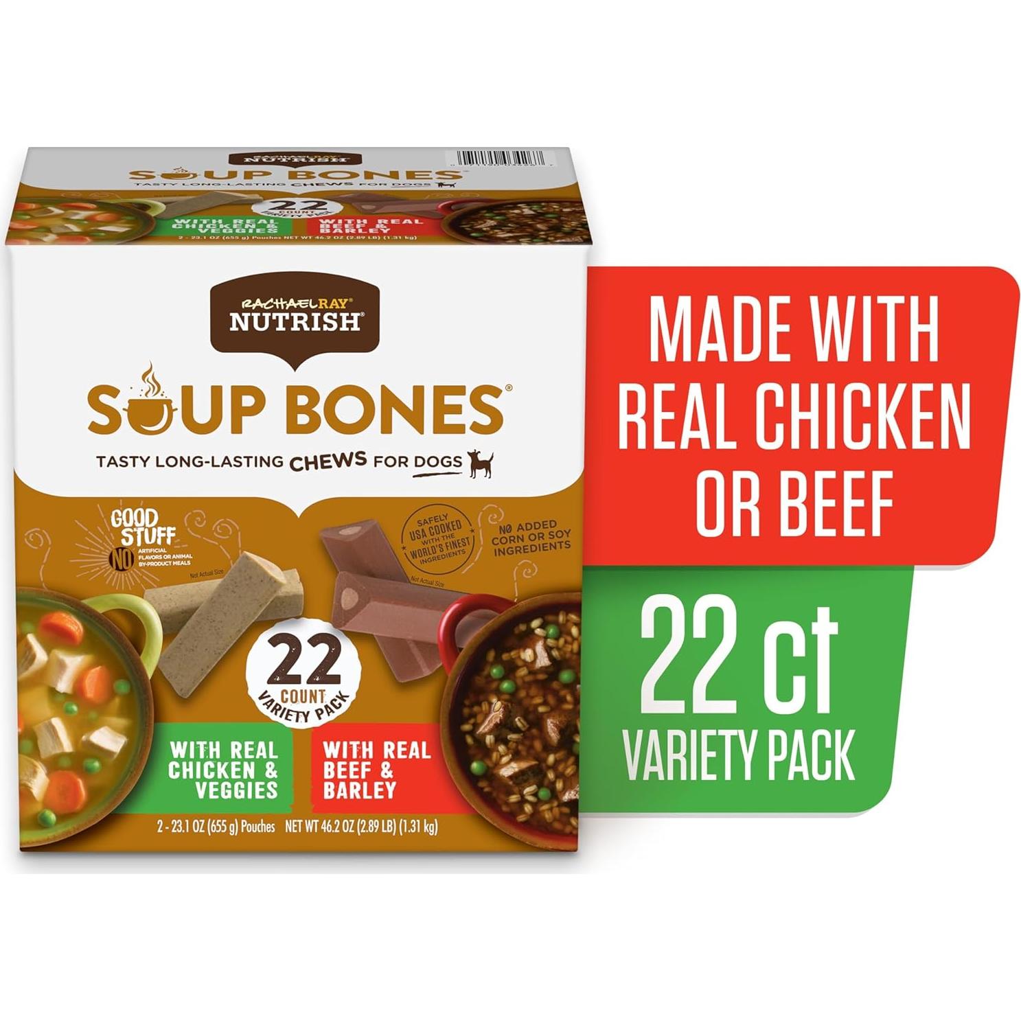 Masticables para Perros Rachael Ray Nutrish Soup Bones 22 Unidades