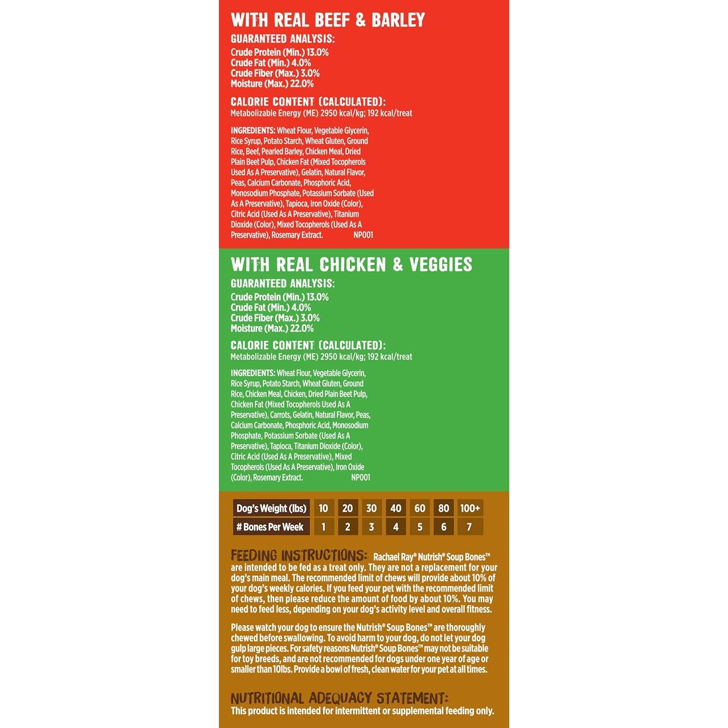 Masticables para Perros Rachael Ray Nutrish Soup Bones 22 Unidades