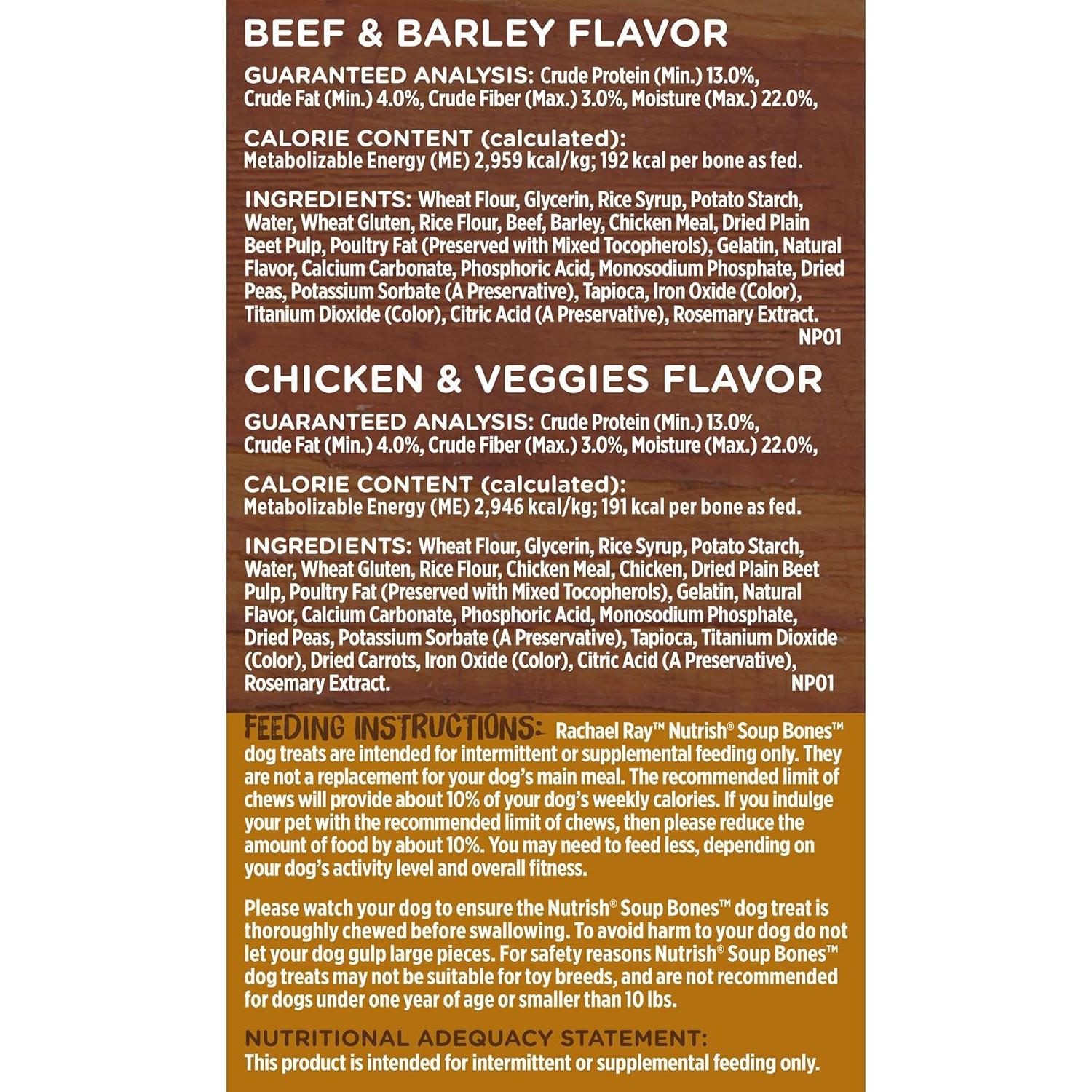 Masticables para Perros Rachael Ray Nutrish Soup Bones 22 Unidades