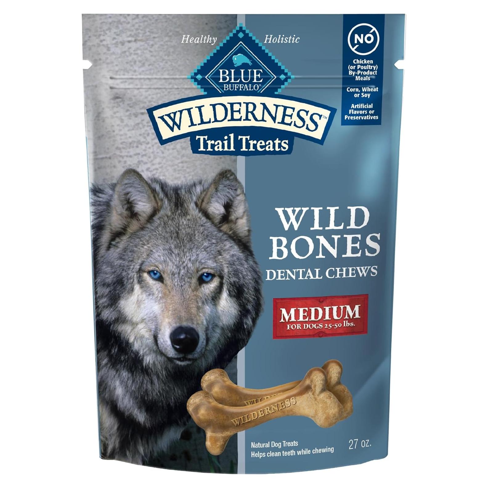 Golosinas Dentales Blue Buffalo Wilderness Medianas 27 oz
