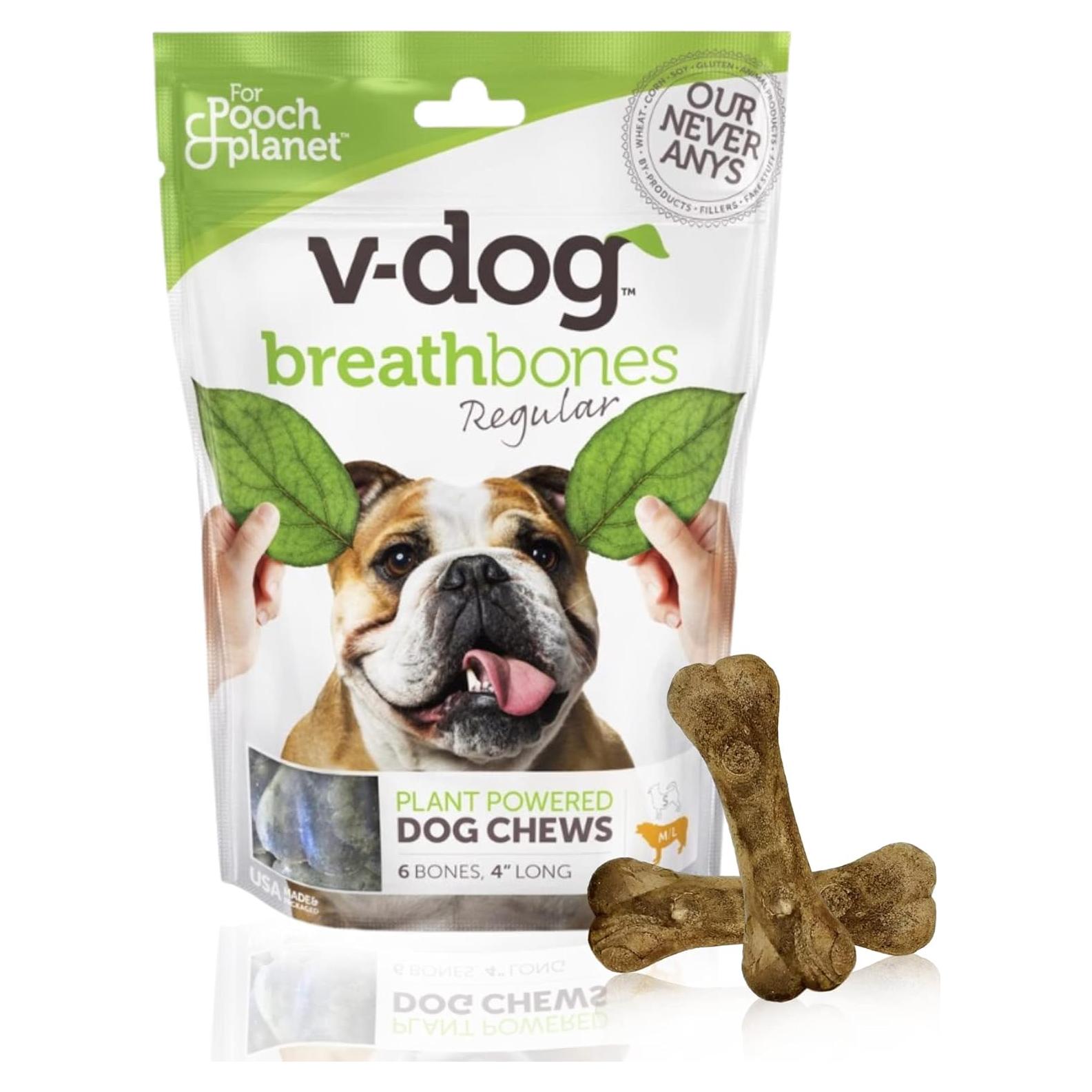 Golosinas Veganas para Perros V-Dog - Huesos Dentales 226.8g