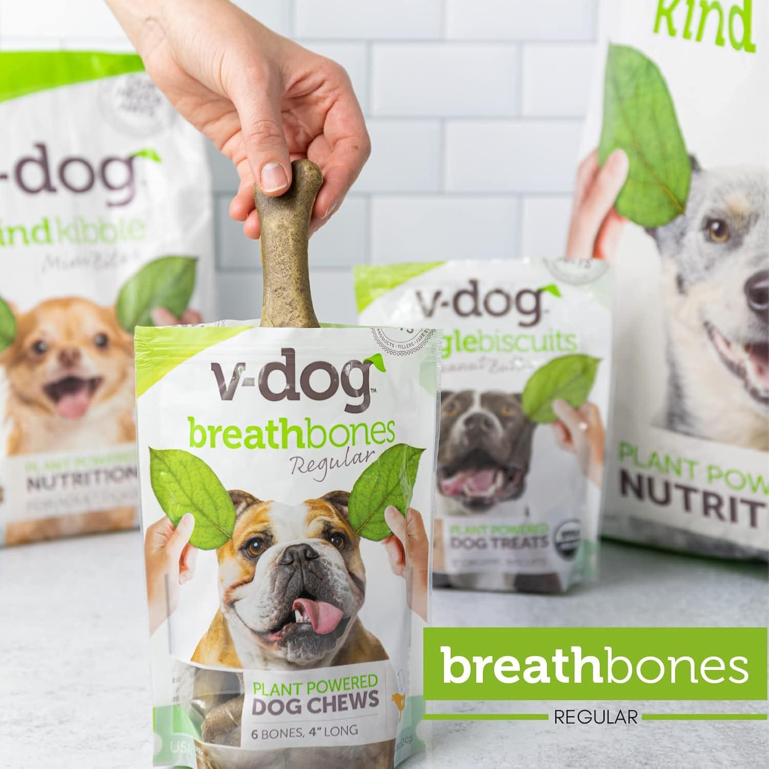 Golosinas Veganas para Perros V-Dog - Huesos Dentales 226.8g