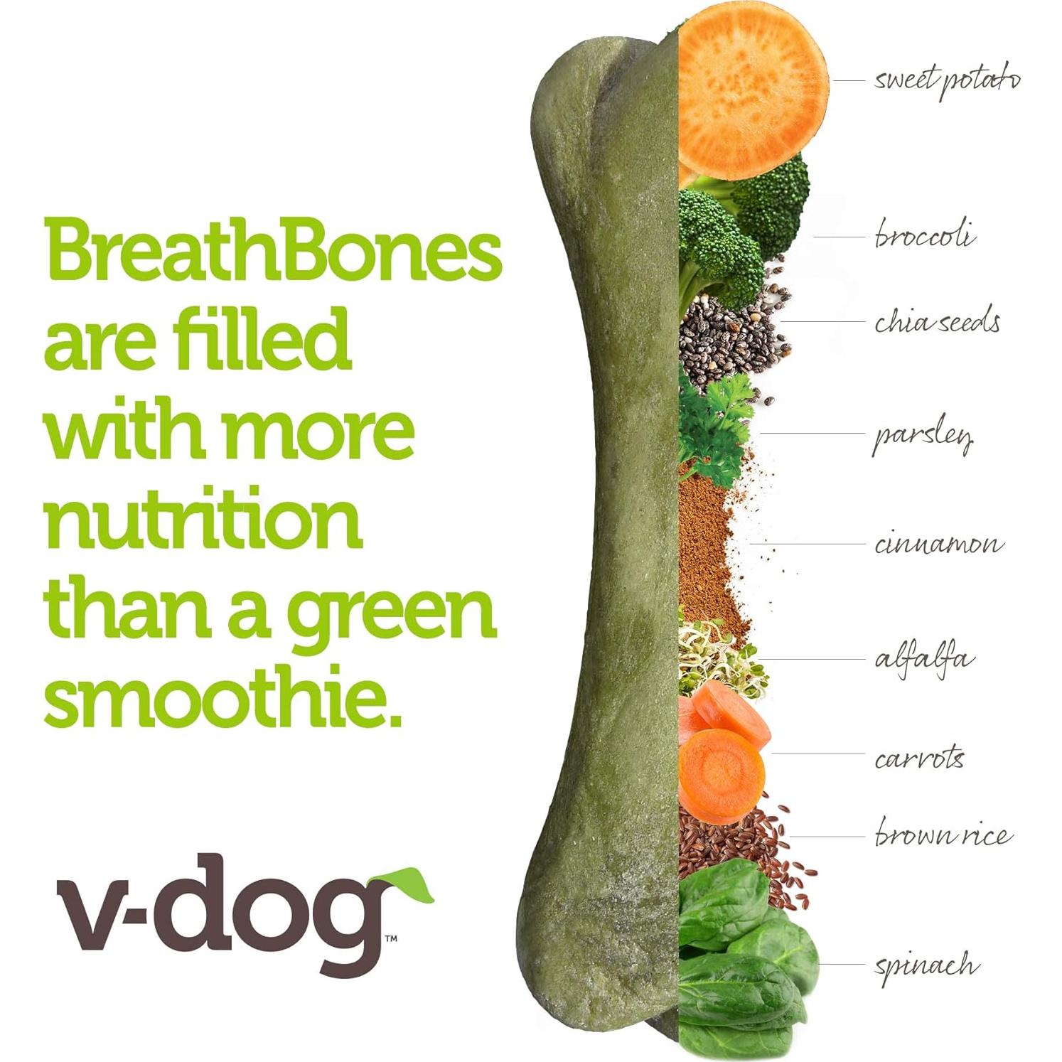 Golosinas Veganas para Perros V-Dog - Huesos Dentales 226.8g