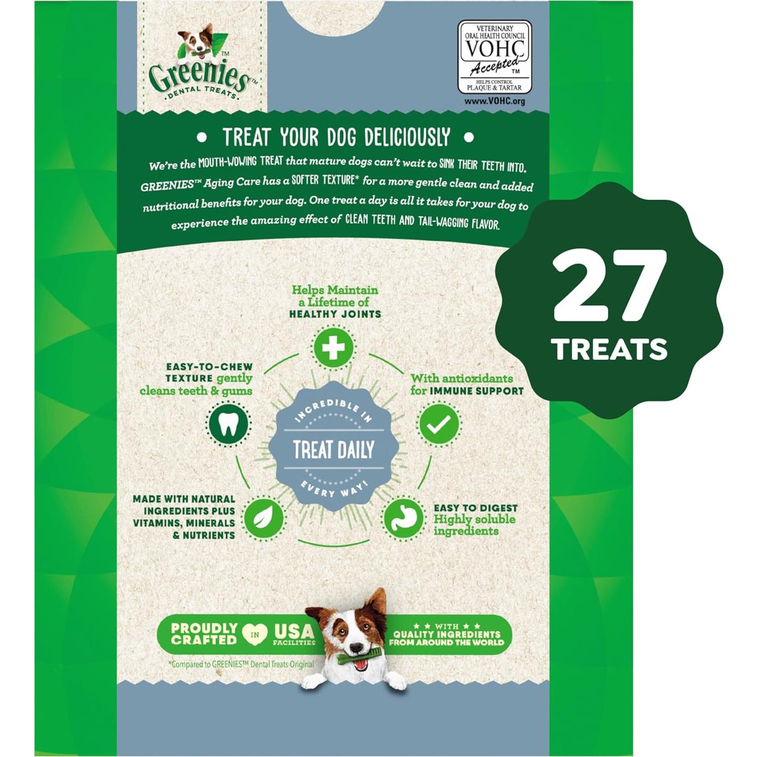 Golosinas Dentales Greenies para Perros Mayores 27 oz