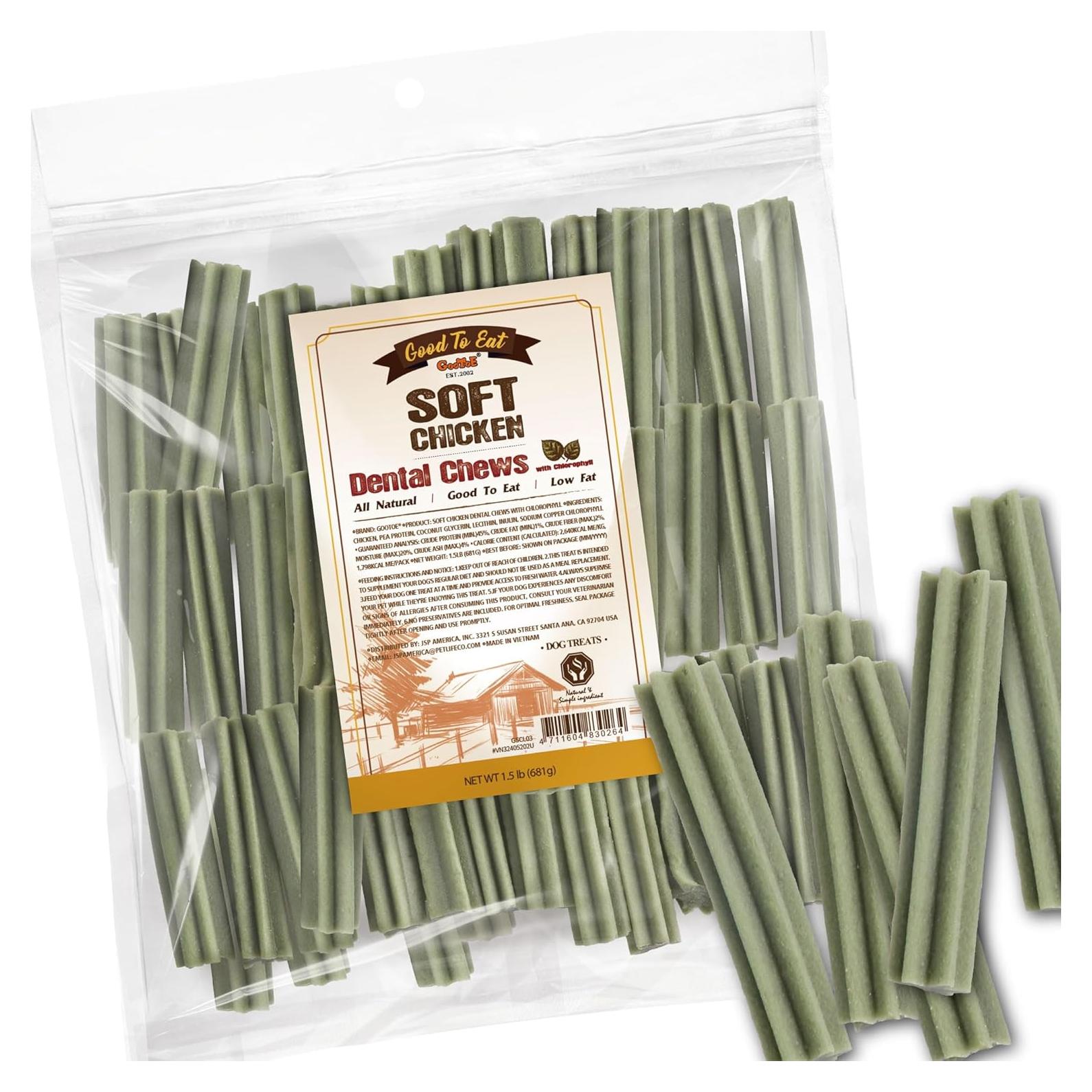 Gootoe Chews Dentales de Pollo 0.68 kg - Natural y Saludable