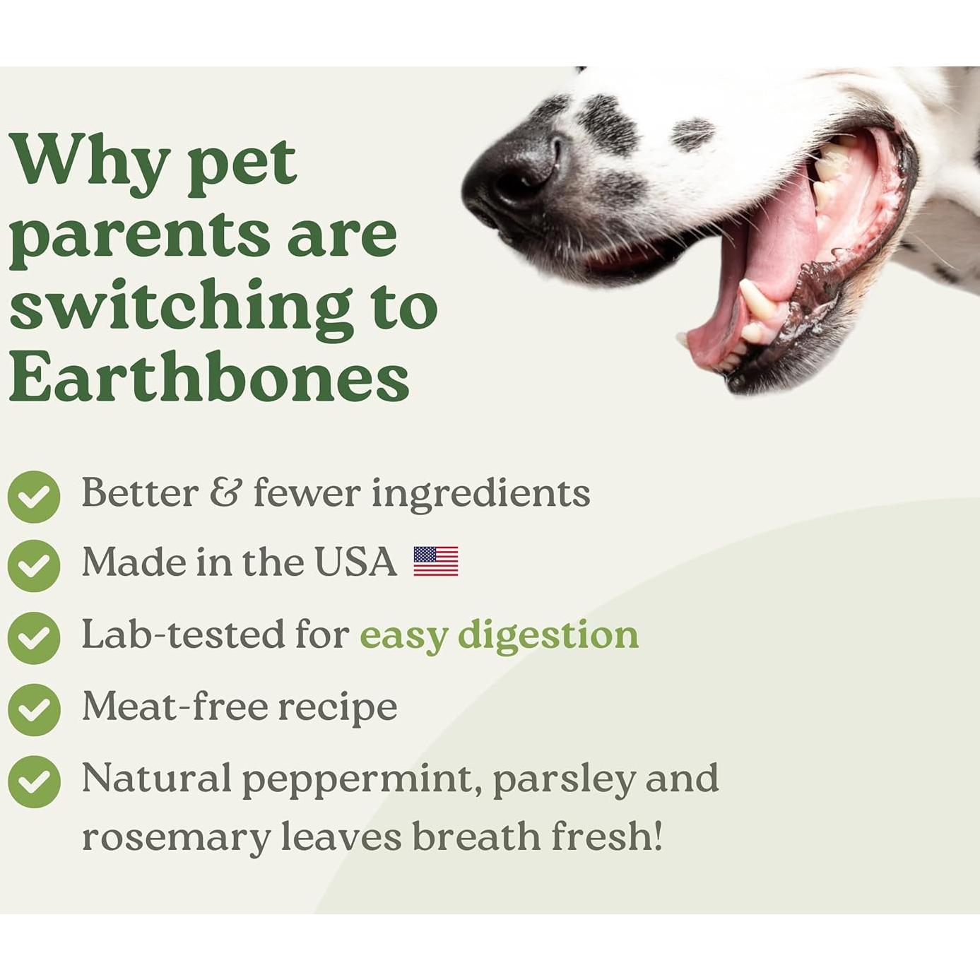 Masticables Dentales Earthbones para Perros 30 Huesos 9-23kg