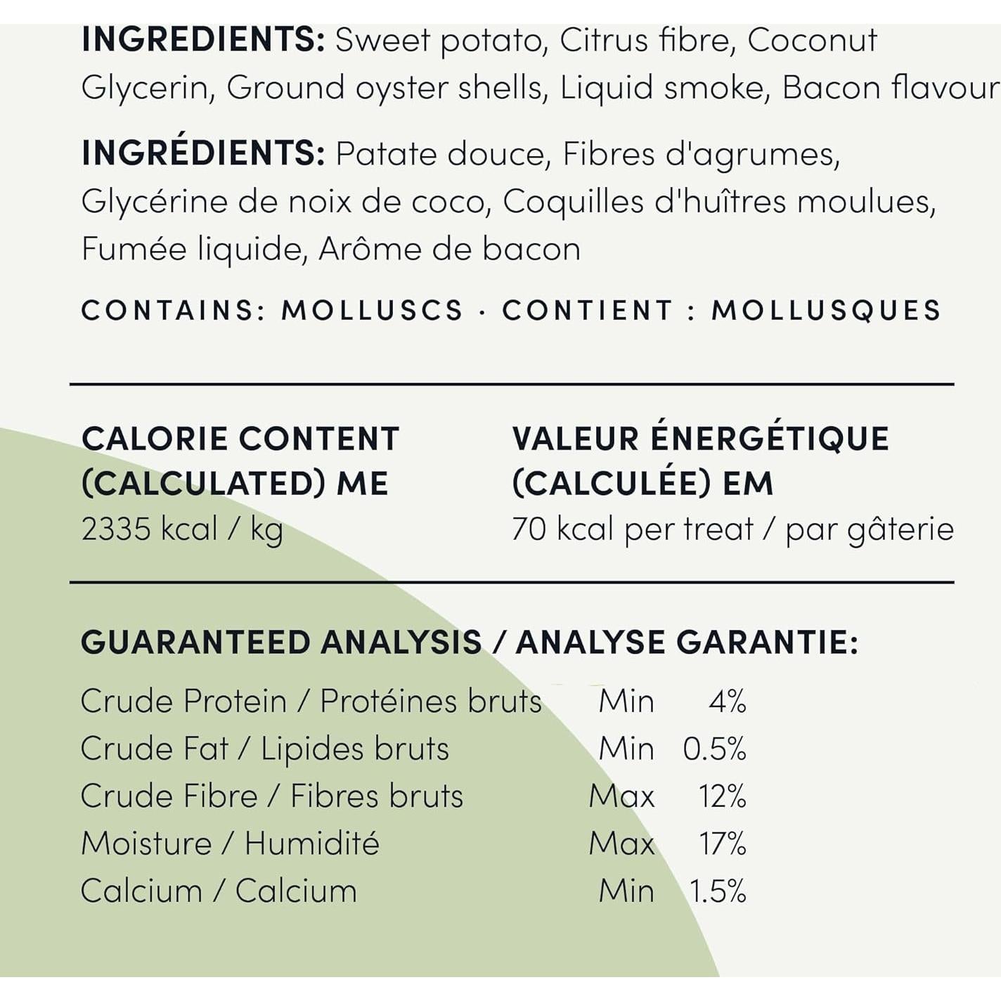Galletas Dentales Naturales Crumps' Pbb Bacon 18 Unidades