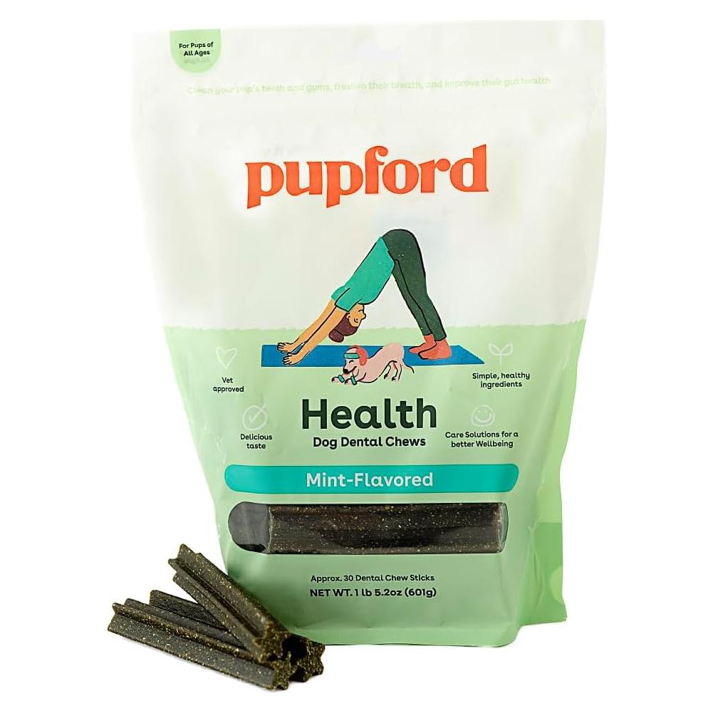 Pupford Dental Chews para Perros 30 Unidades 10.16 cm