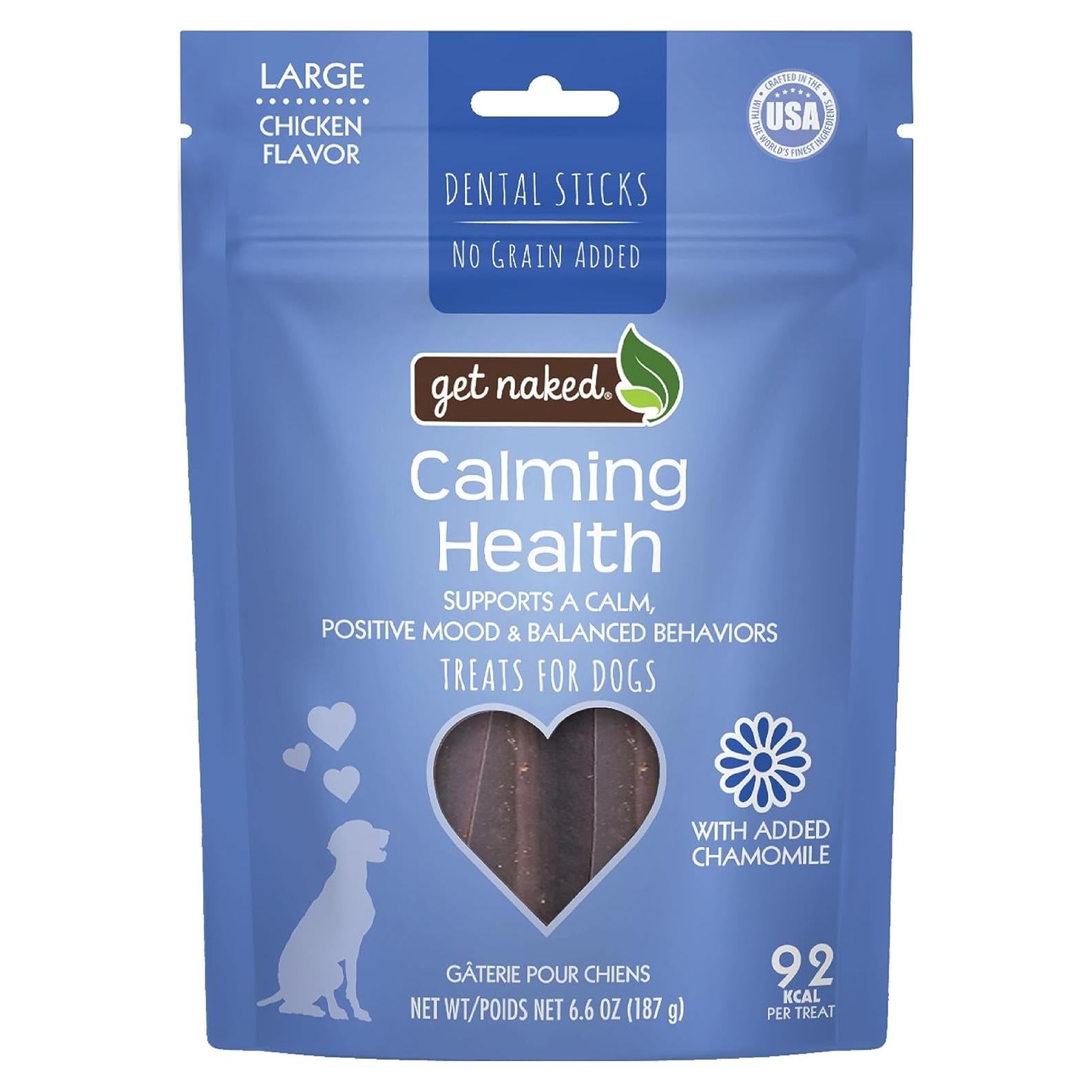Get Naked Calming Dental Sticks para Perros 187 g Sabor Pollo