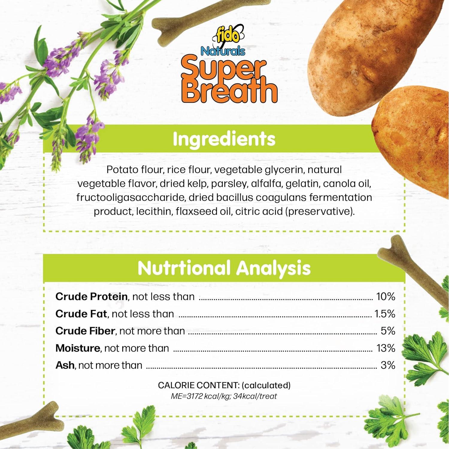 Huesos Dentales Fido Super Breath Mini 3 Paquetes 227g