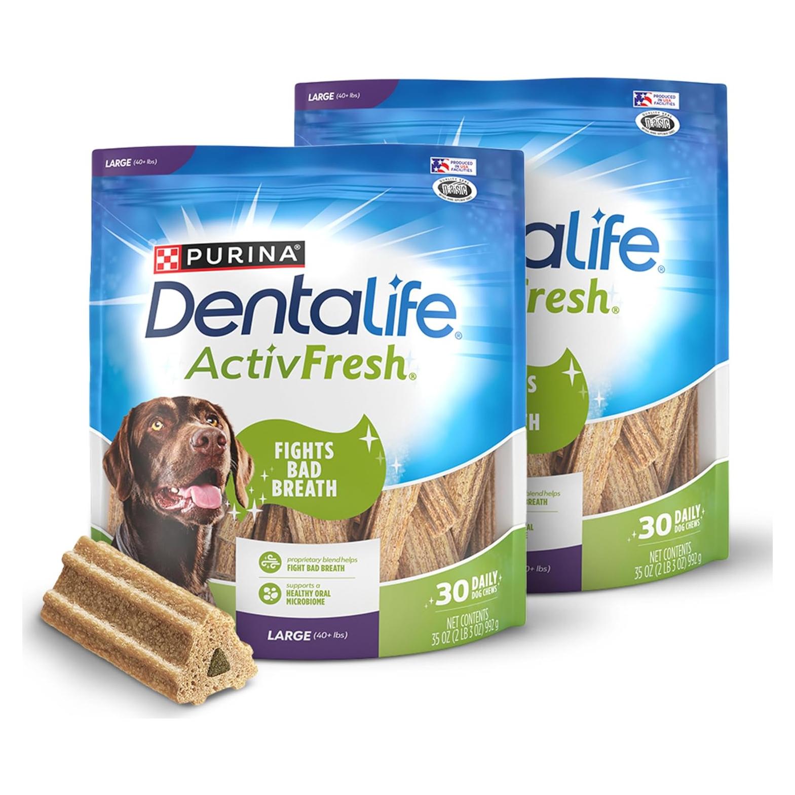 Masticables Dentales DentaLife ActivFresh para Perros Grandes 2x992g