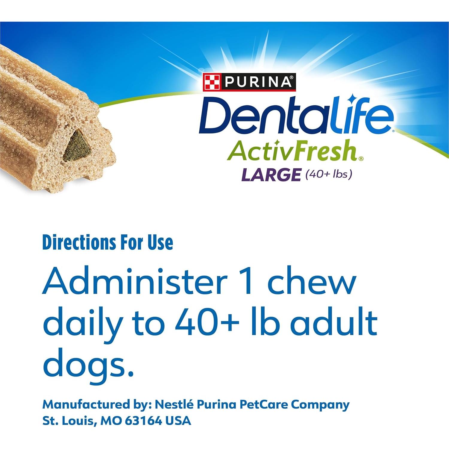 Masticables Dentales DentaLife ActivFresh para Perros Grandes 2x992g