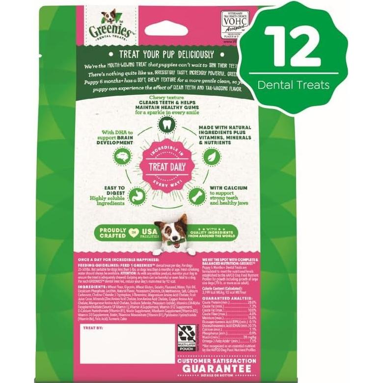 Golosinas Dentales para Cachorros Greenies Original 340 g