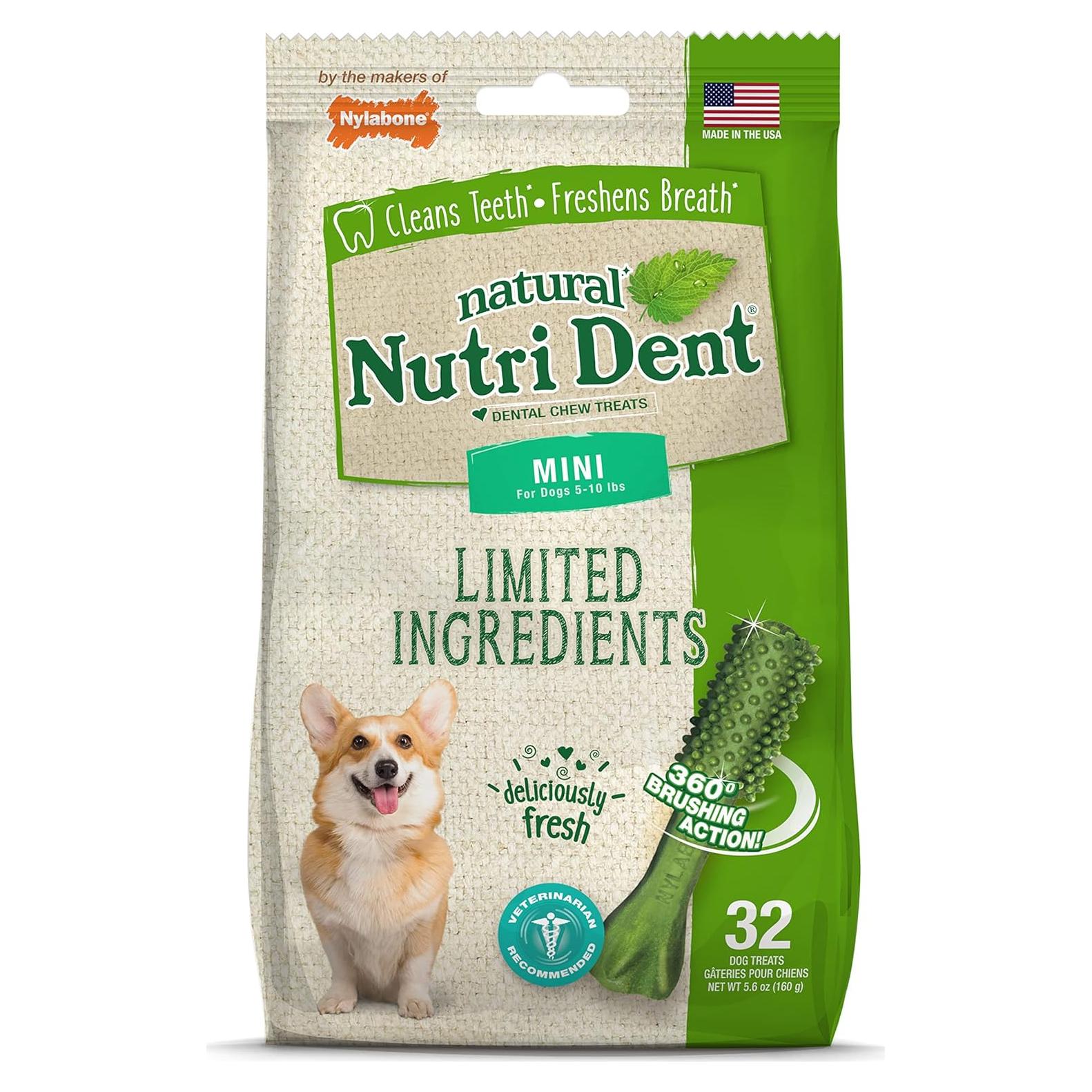 Masticables Dentales Nutri Dent para Perros Sabor Menta Fresca - 5.6 oz