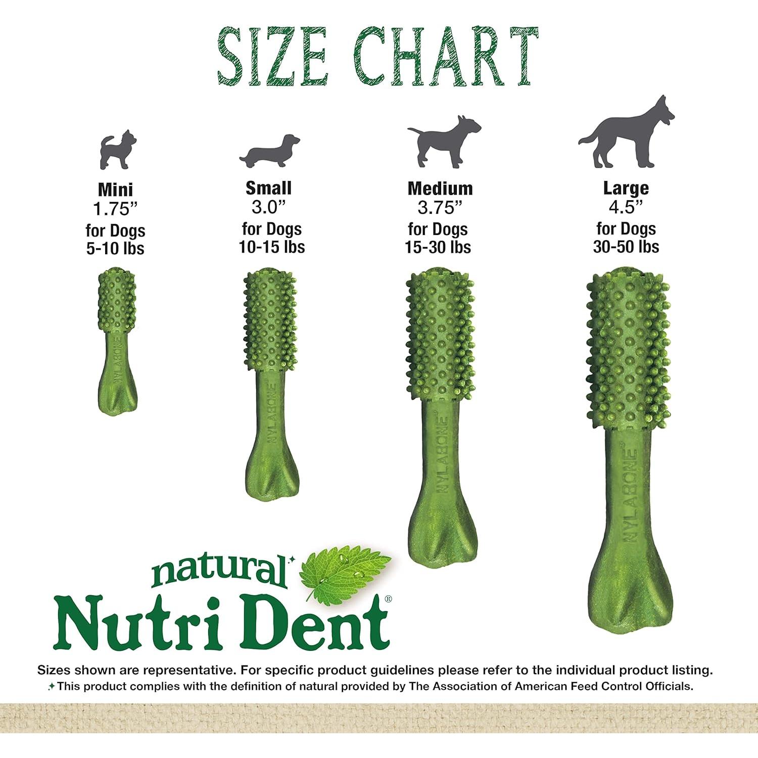 Masticables Dentales Nutri Dent para Perros Sabor Menta Fresca - 5.6 oz