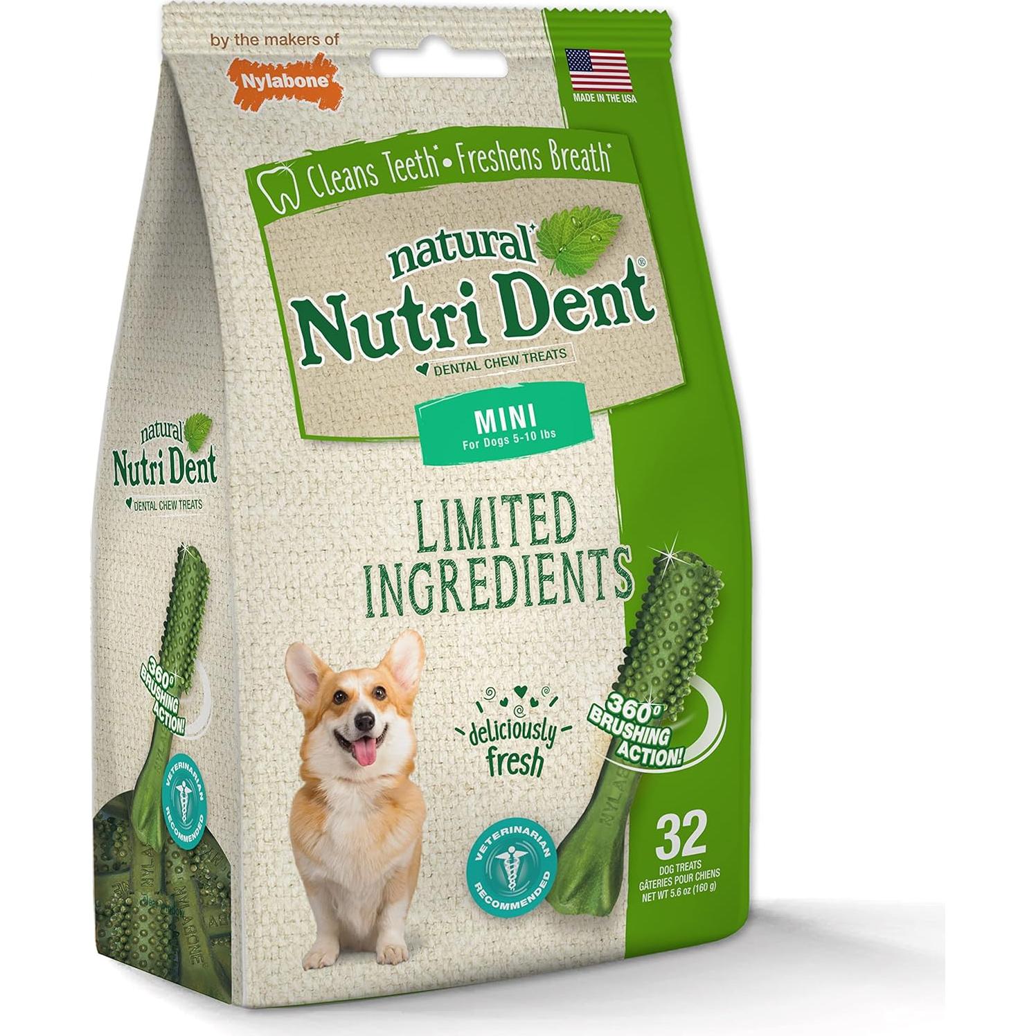 Masticables Dentales Nutri Dent para Perros Sabor Menta Fresca - 5.6 oz