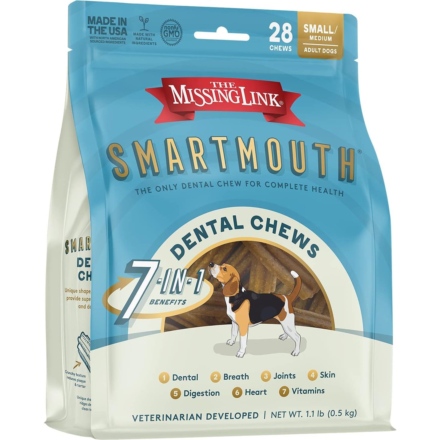 Masticables Dentales Smartmouth 28 Ct para Perros 7-en-1