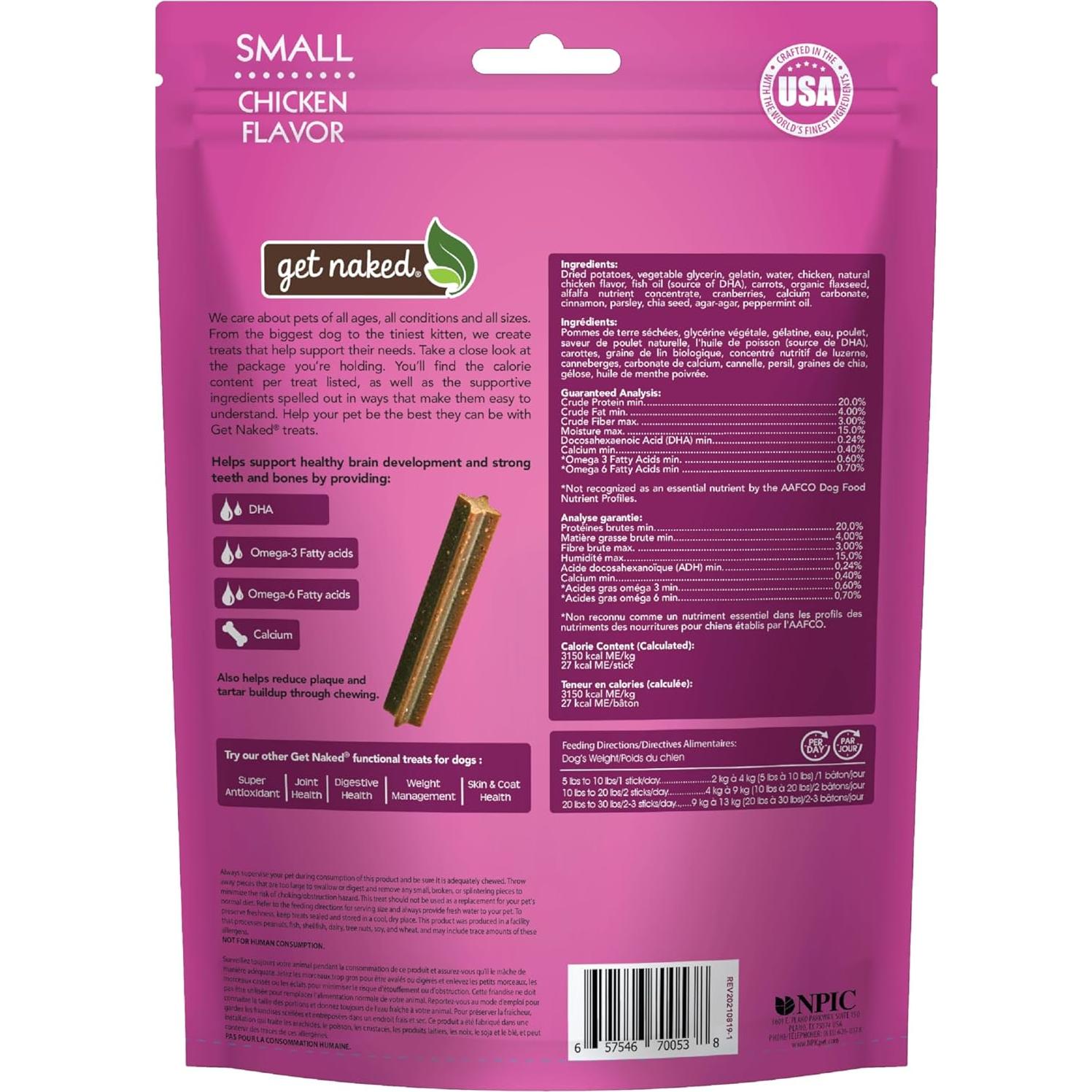 Masticables para Cachorros Get Naked 176g Sin Granos Salud Dental