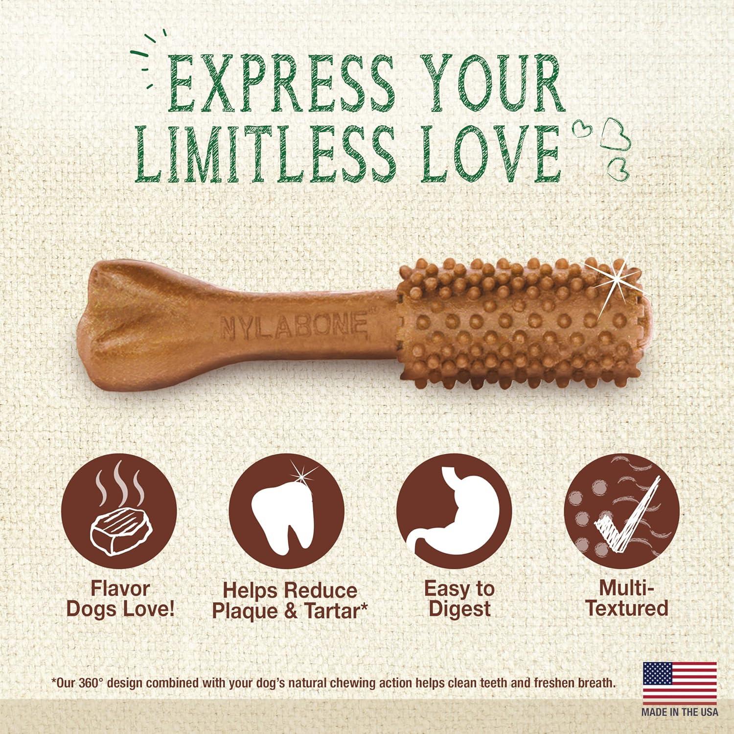 Masticables Dentales para Perros Nylabone Nutri Dent Filet Mignon 40 Unidades