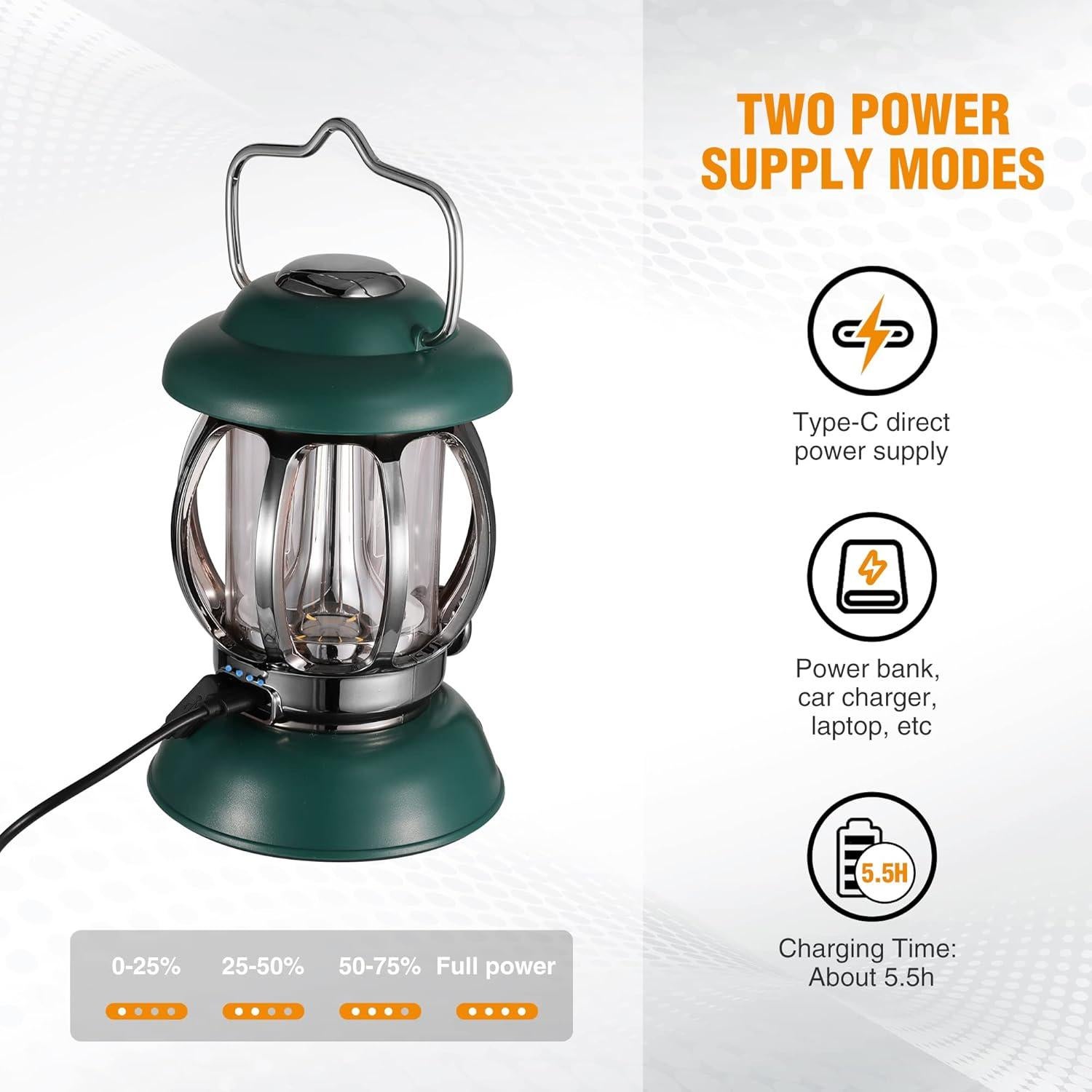 Linterna de Camping EverBrite Retro 4400mAh 3 Modos Verde