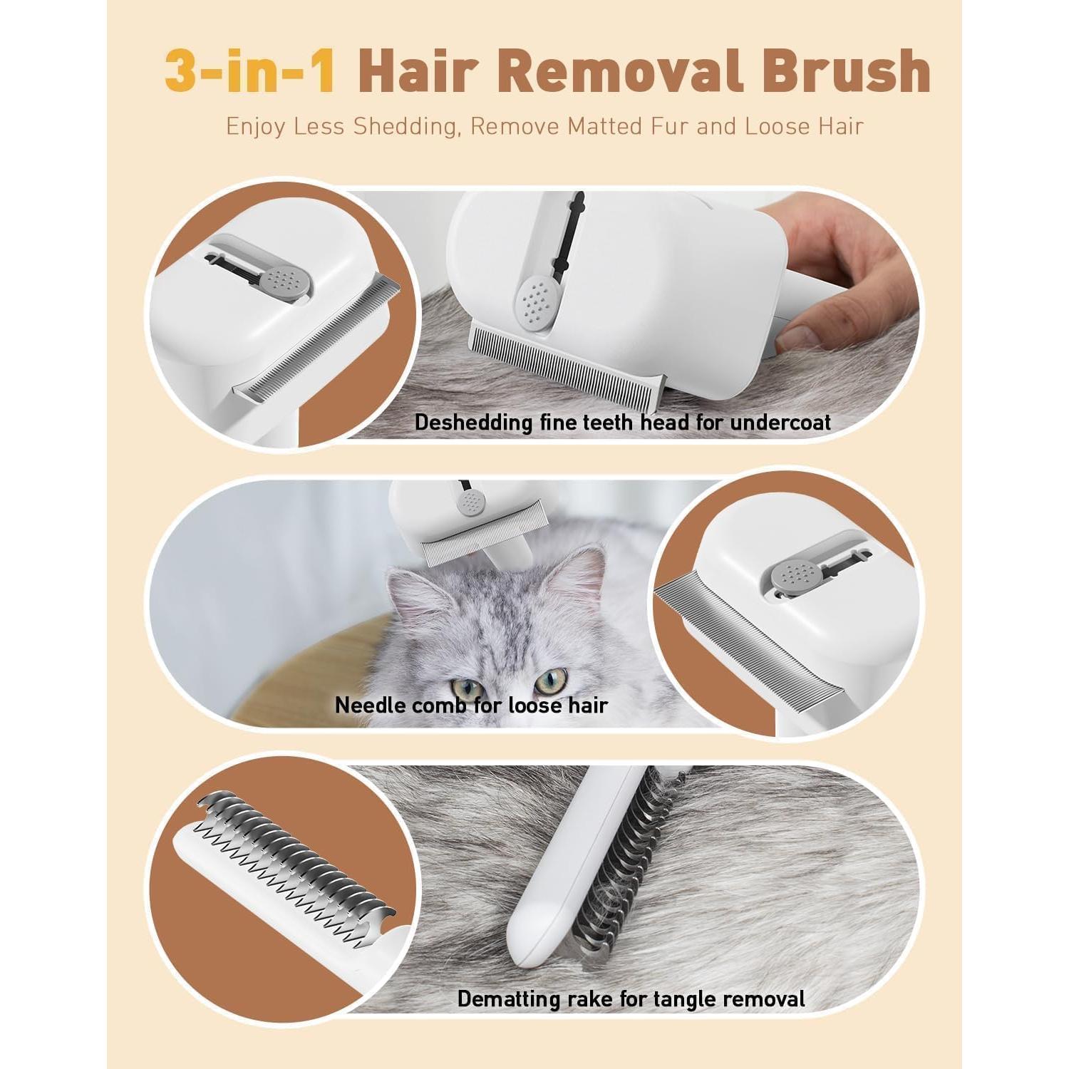 Cepillo 3 en 1 para Perros y Gatos Nasebila - Deshedding y Acicalamiento