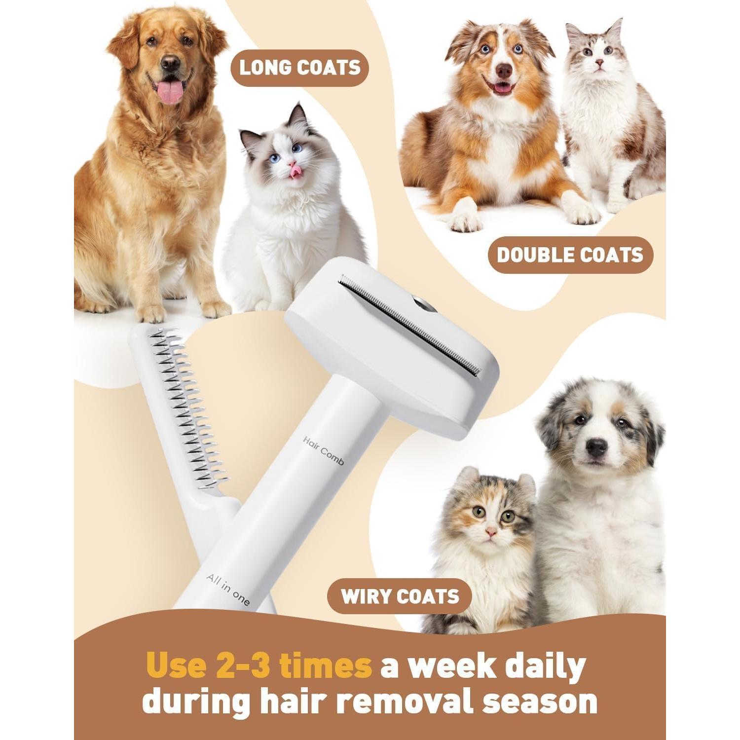 Cepillo 3 en 1 para Perros y Gatos Nasebila - Deshedding y Acicalamiento