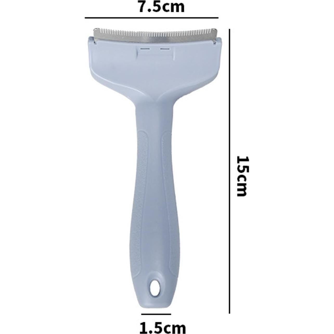 Peine Deshedding V-Tooth Doggo Pro para Perros y Gatos Azul S