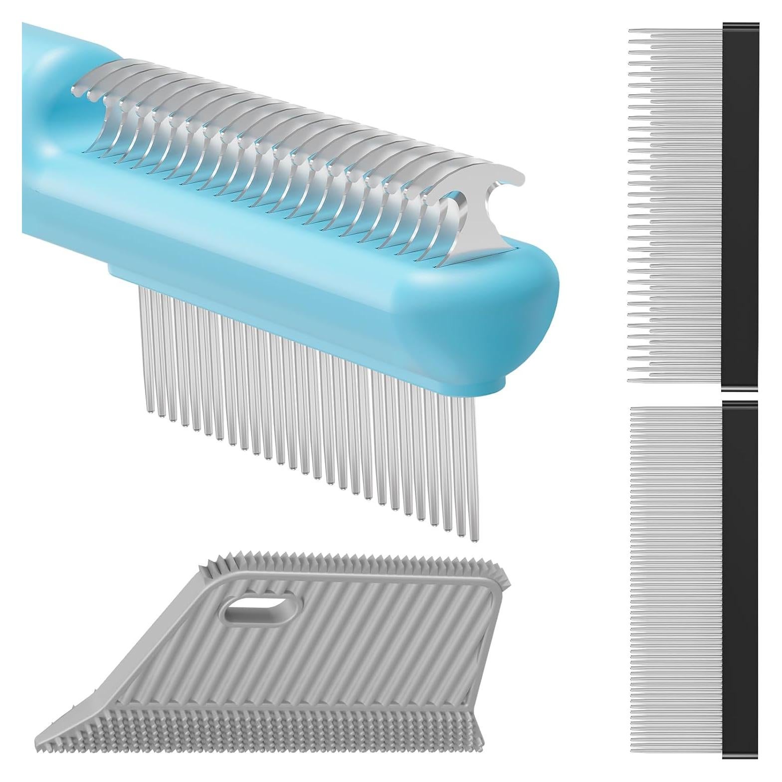 Combo Cuidado Mascotas 4 en 1 ACUDSA - Cepillo y Peines