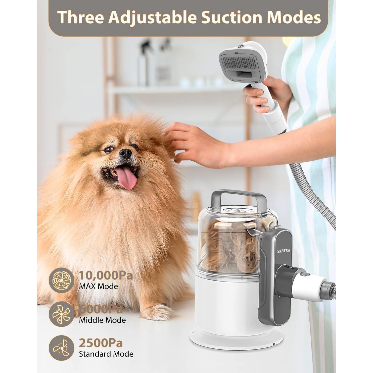 Kit de Aseo para Perros Simple Way con Aspiradora y Cortadoras