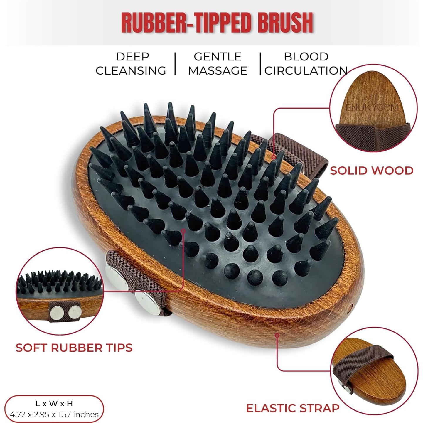 Kit de Aseo de Madera ENUKYCOM para Perros y Gatos Pelo Corto