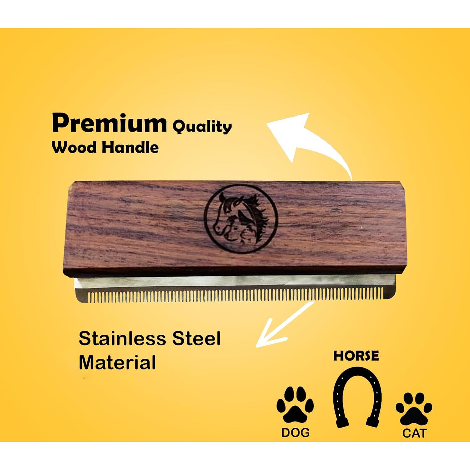 Cepillo Deshedding I.N Premium para Perros, Gatos y Caballos 12.7 cm