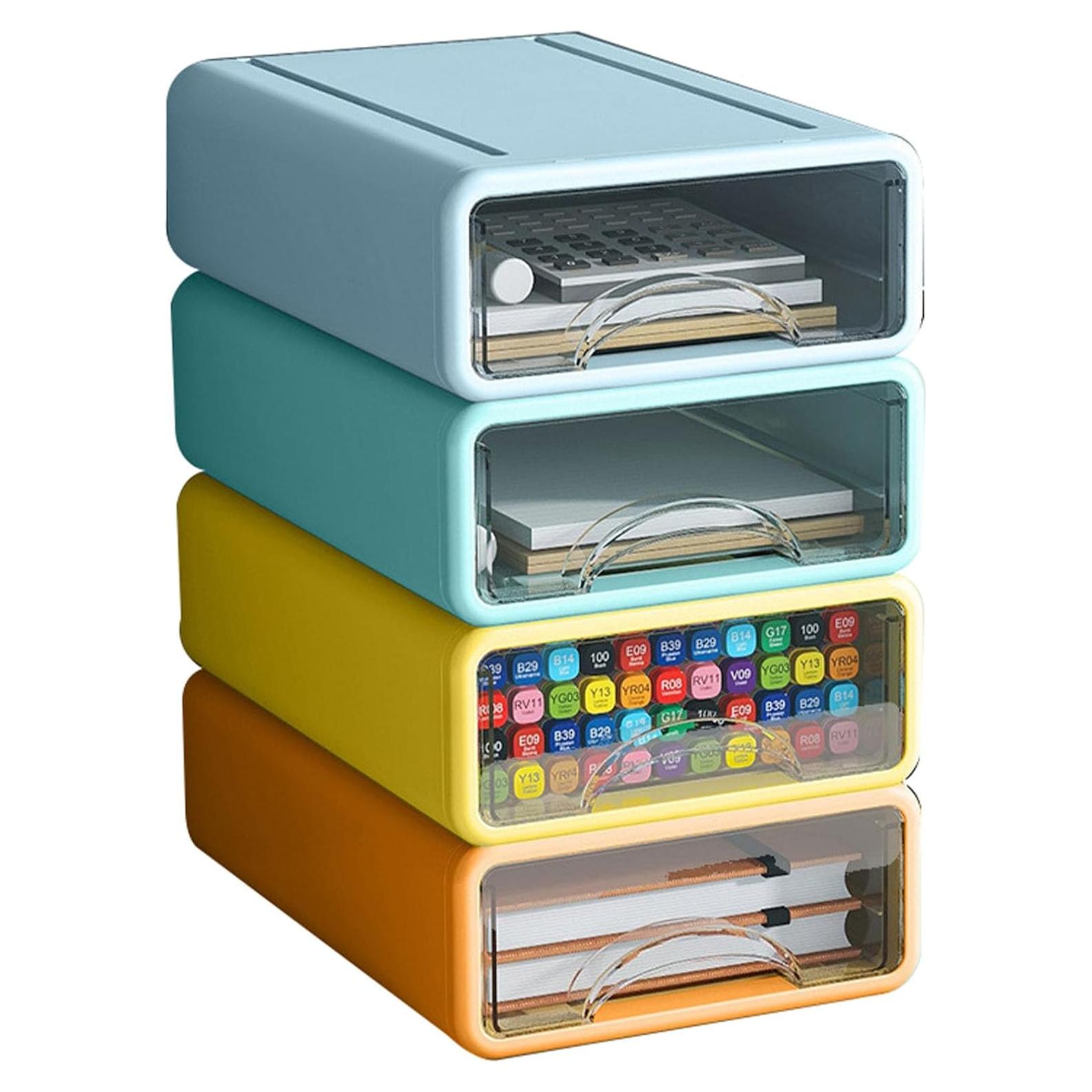 Organizador de Escritorio ZZFENGKR con 4 Cajones Apilables