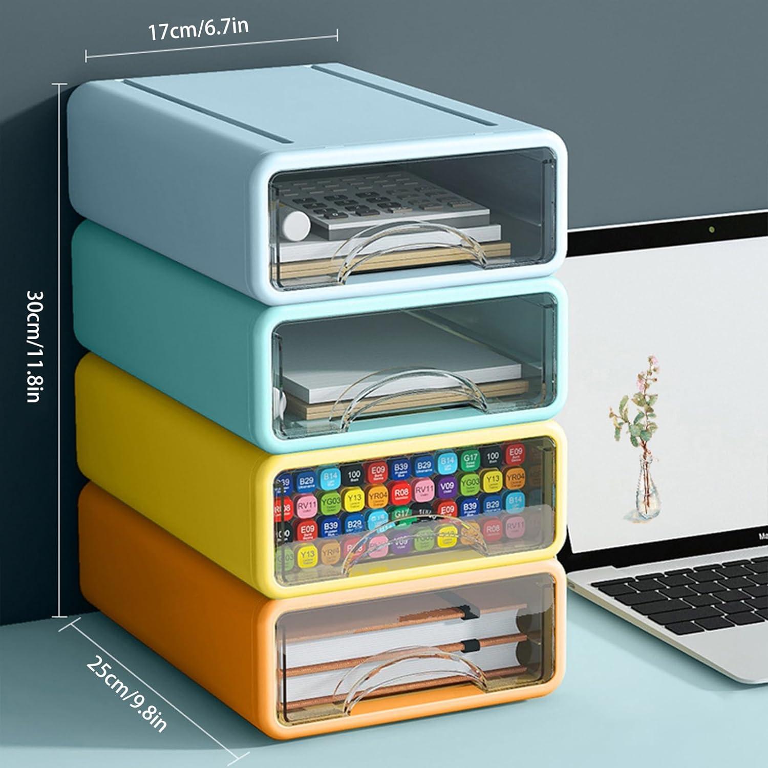 Organizador de Escritorio ZZFENGKR con 4 Cajones Apilables