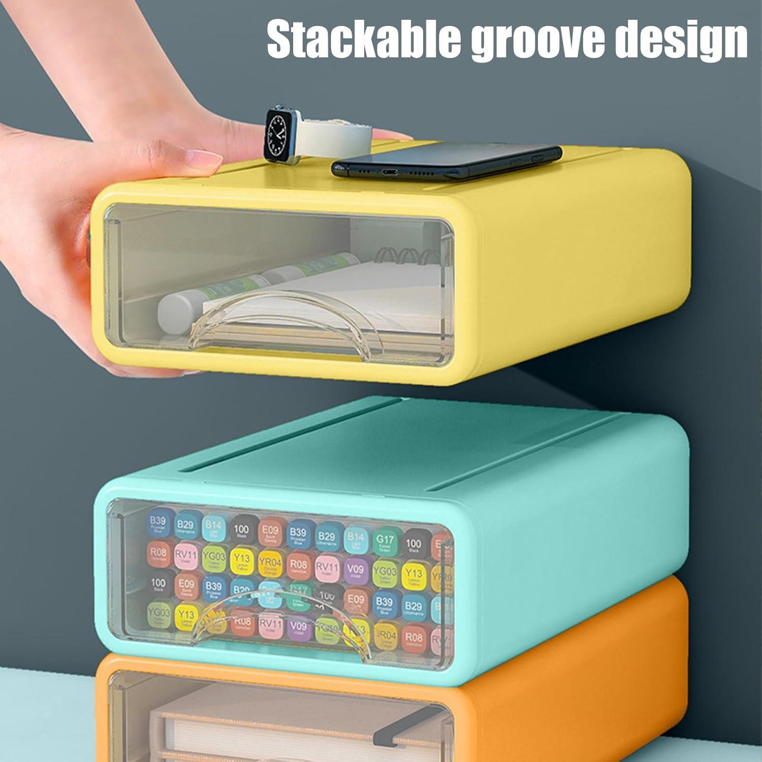 Organizador de Escritorio ZZFENGKR con 4 Cajones Apilables