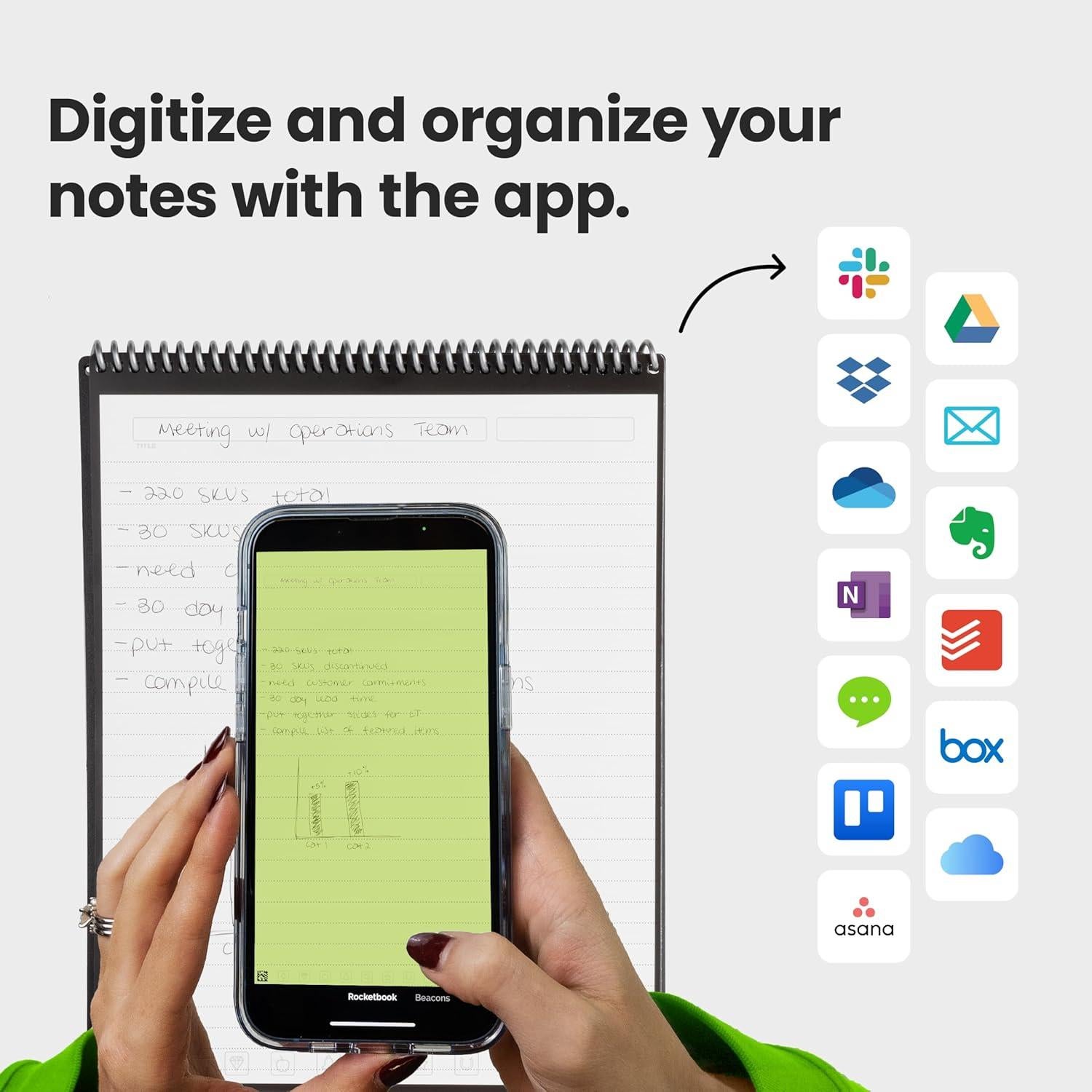 Bloc de Notas Inteligente Rocketbook Flip 15.24x22.35 cm Negro