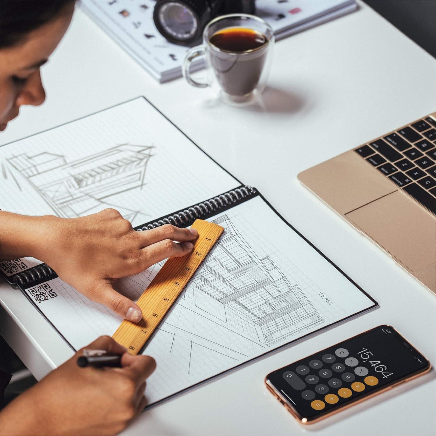 Cuaderno de Gráficos Reutilizable Rocketbook Matrix 21.6x27.9cm