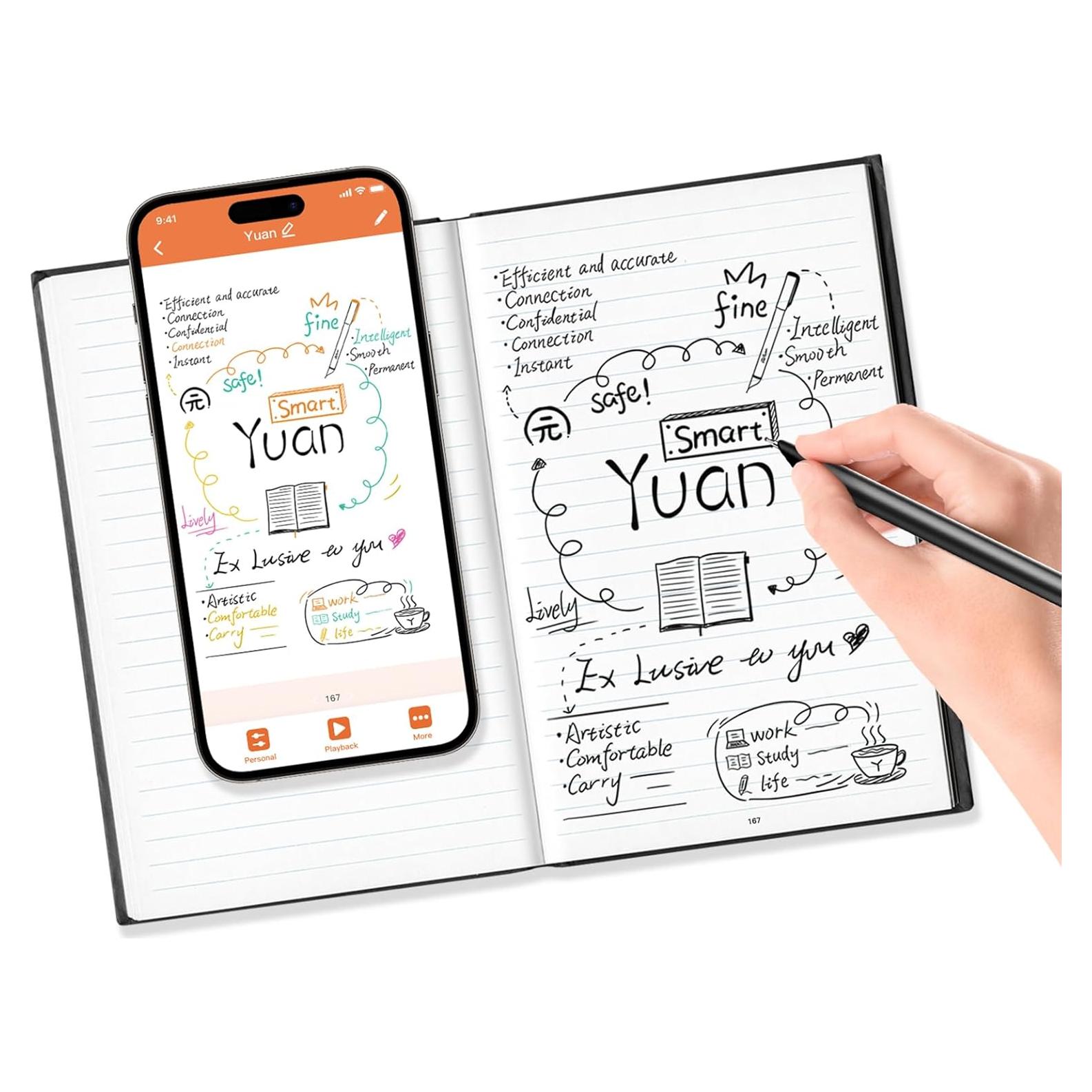 Cuaderno Digital Yuan con Lápiz Inteligente y Sincronización