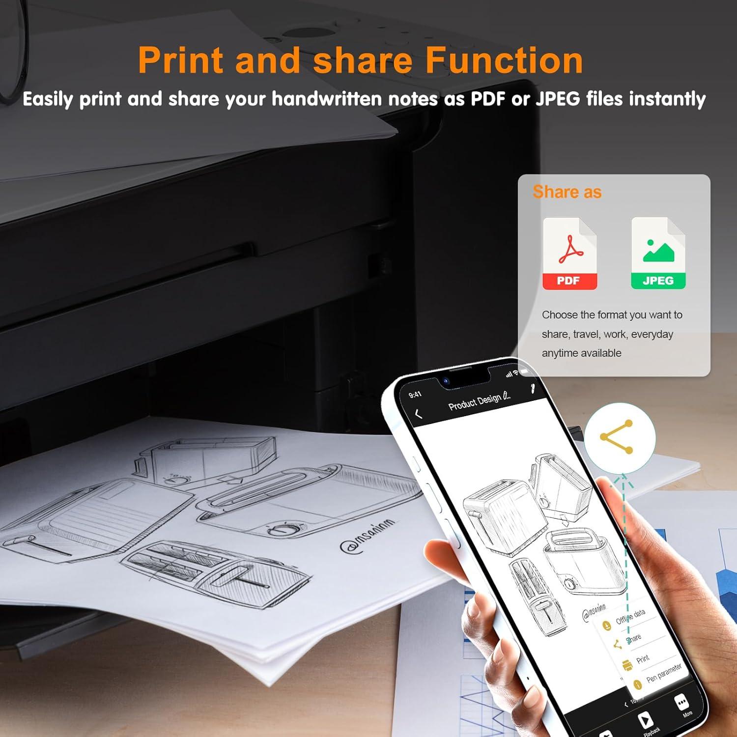 Cuaderno Digital Yuan con Lápiz Inteligente y Sincronización