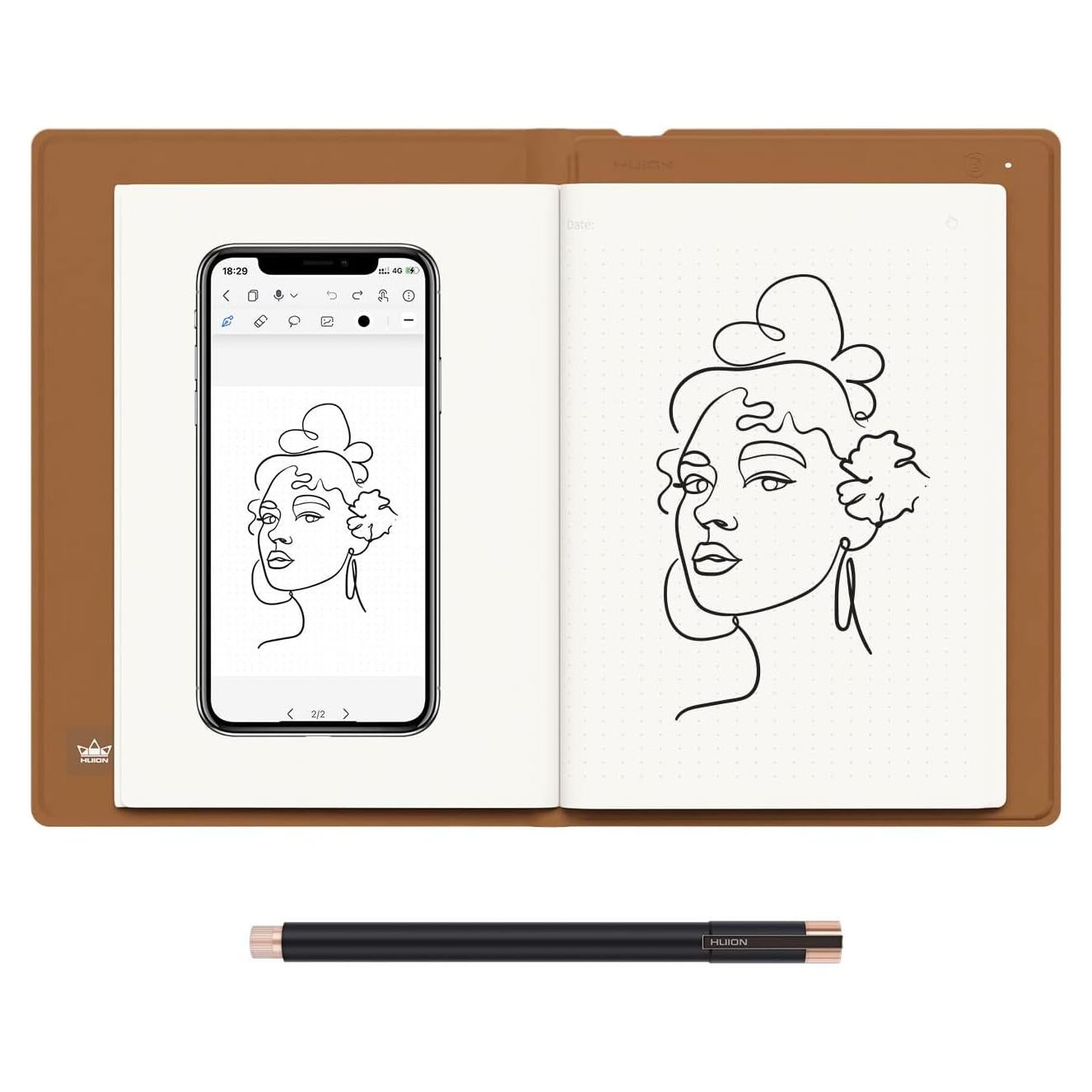 Cuaderno Digital Huion Note A5 con Lápiz Sin Batería