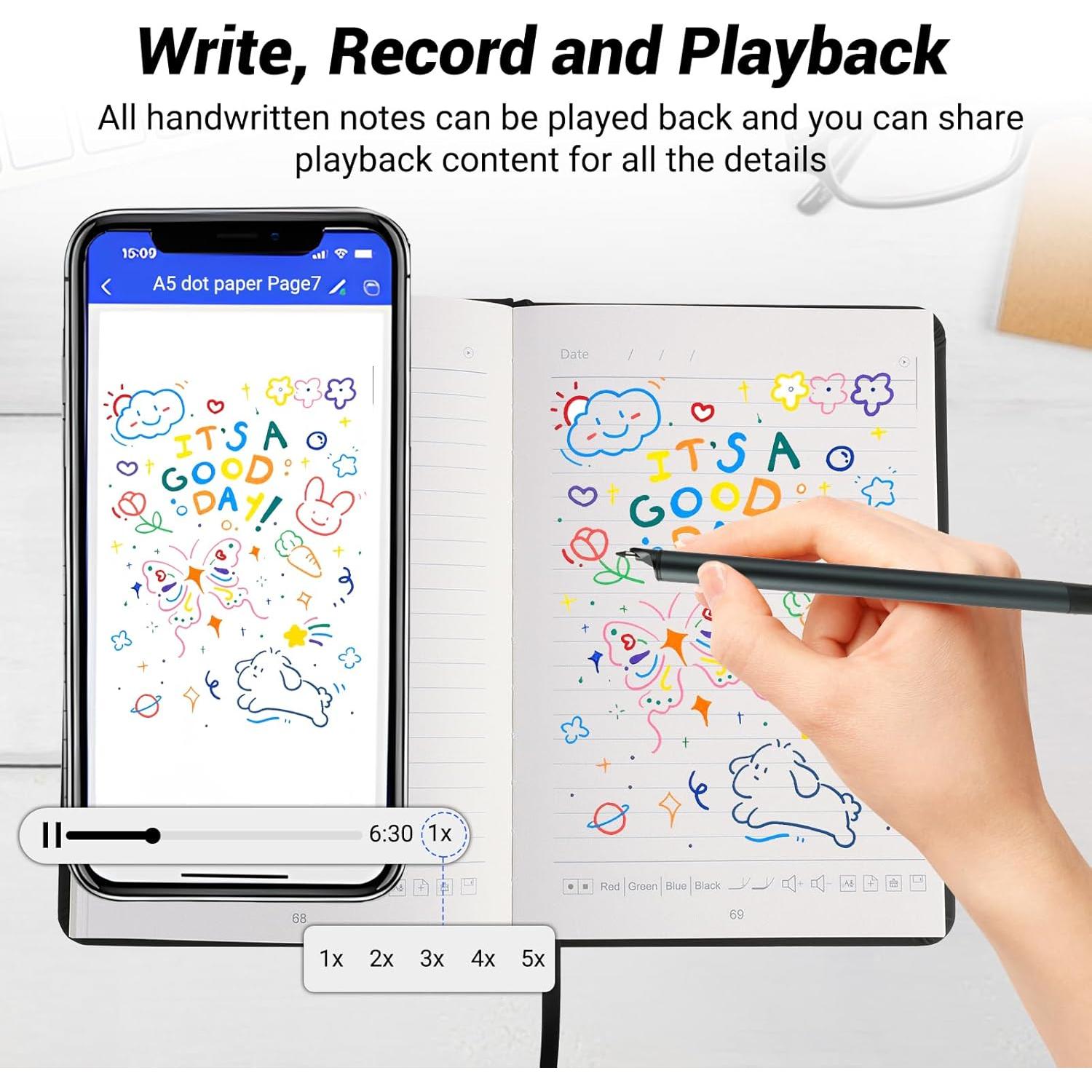 Conjunto de Escritura Inteligente PROGOO con Bluetooth y Pluma Borrable