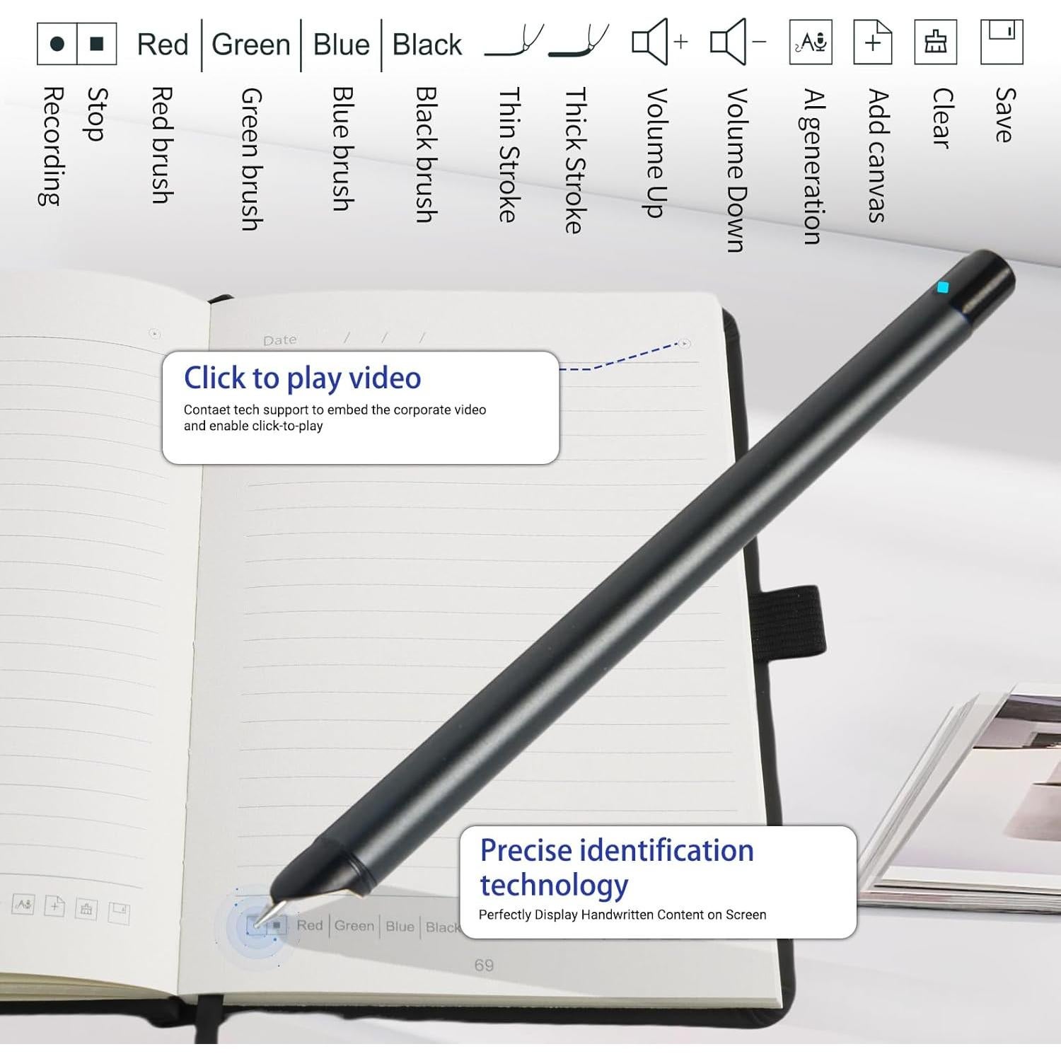 Conjunto de Escritura Inteligente PROGOO con Bluetooth y Pluma Borrable