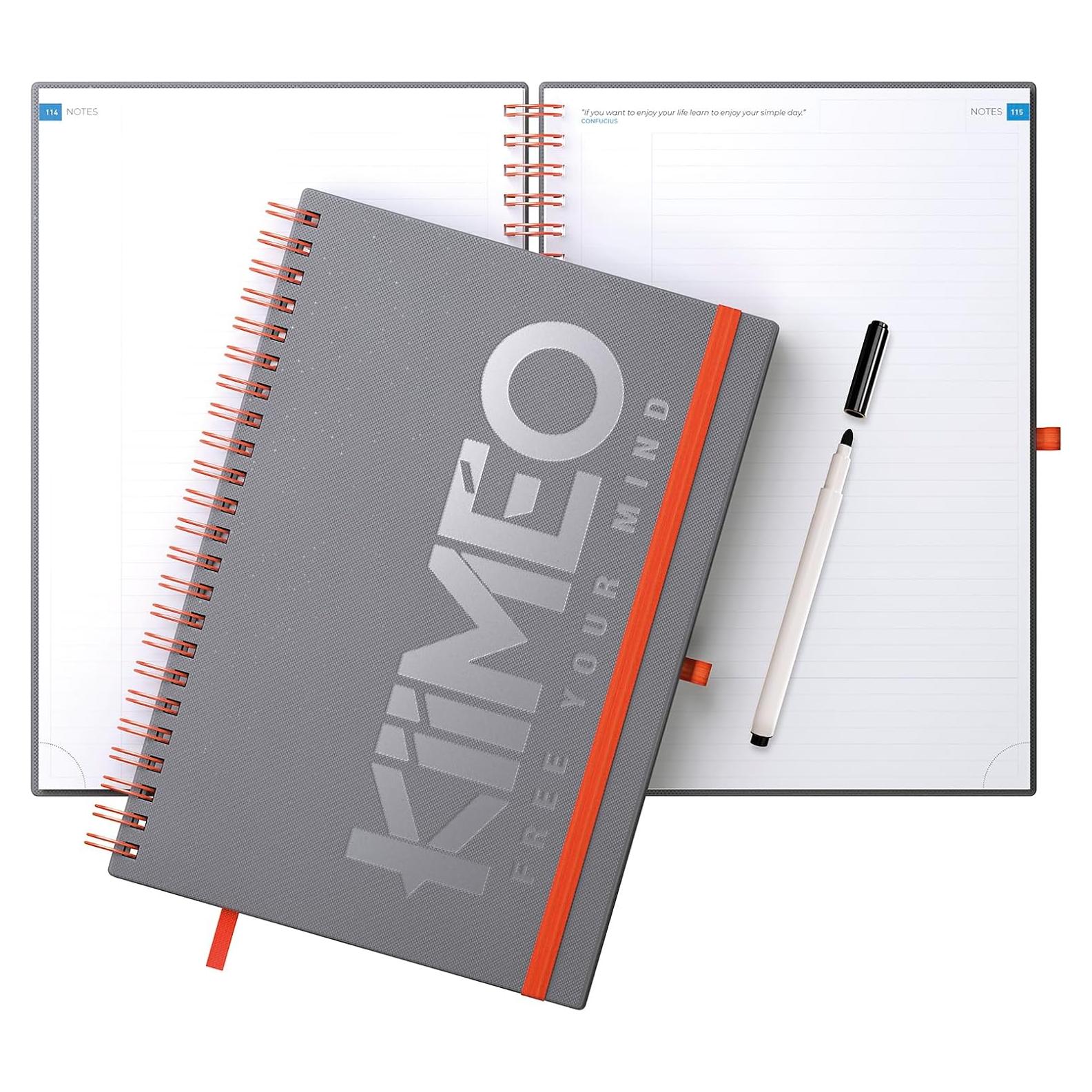 Cuaderno KiiMéo B5 Gris - 140 Páginas 100g/m² + Página Borrable